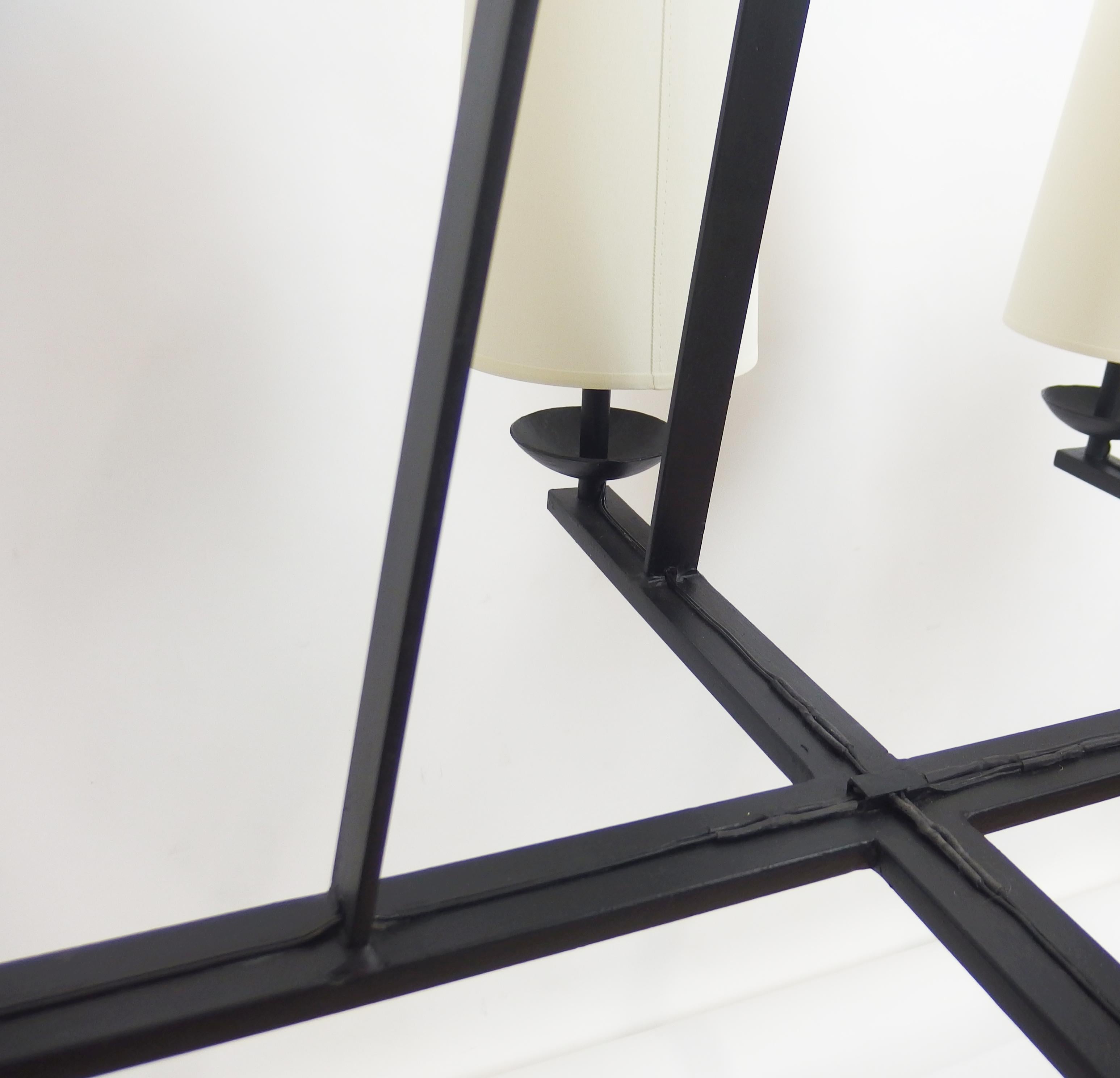 1960s Wrought Iron Chandelier For Sale 3