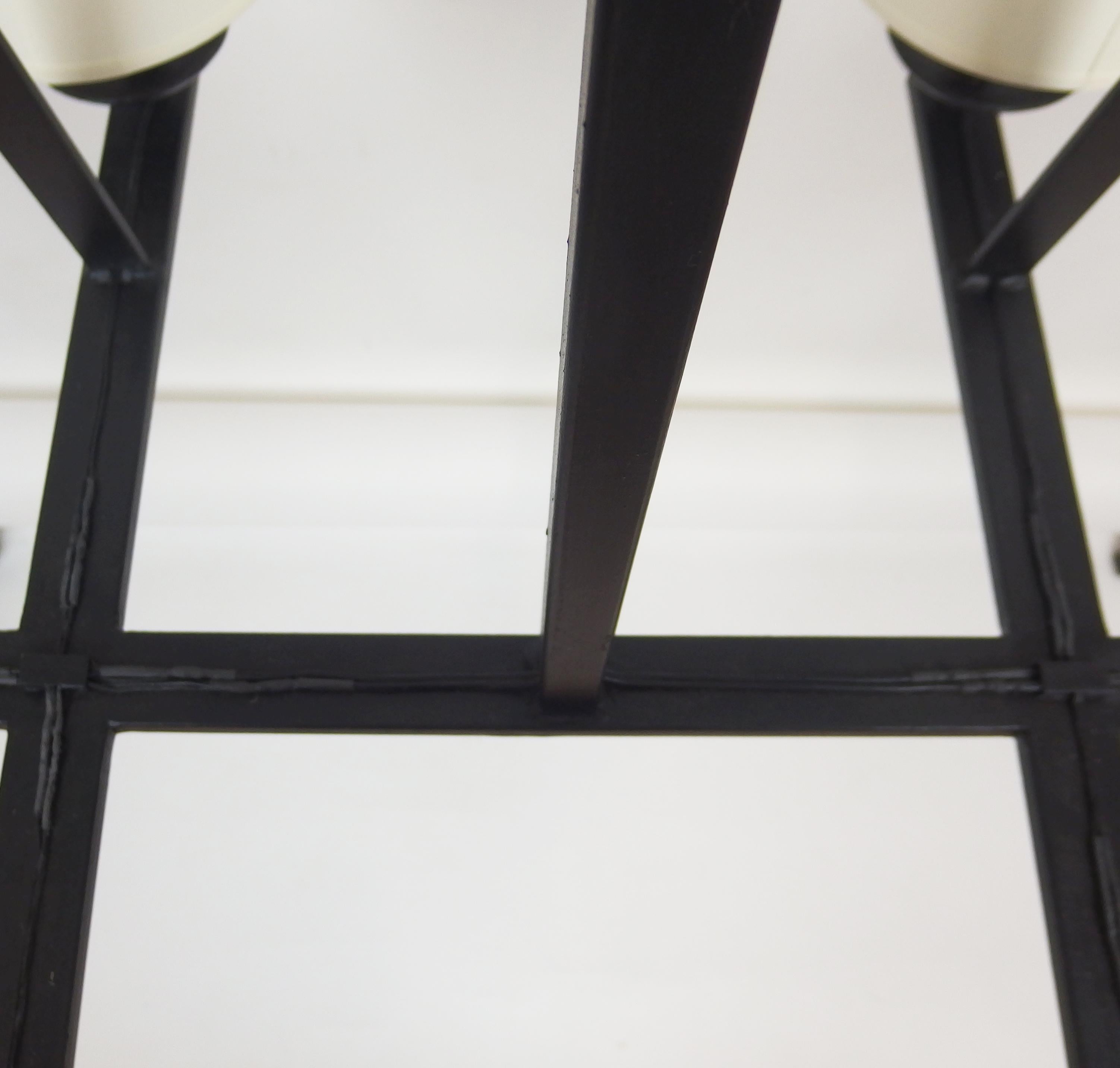 1960s Wrought Iron Chandelier For Sale 4