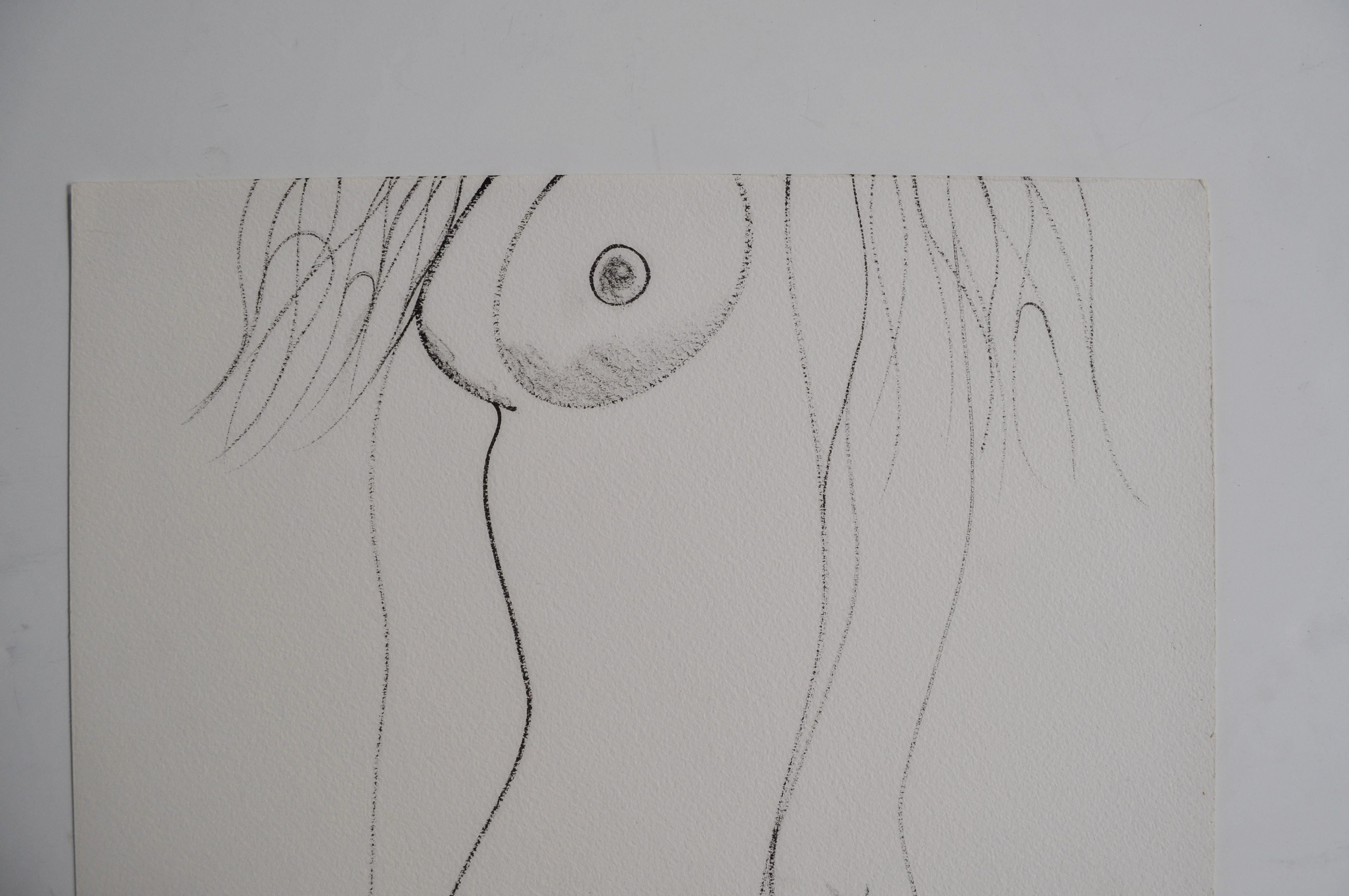 1965 Albert Radoczy Nude Drawing In Excellent Condition In Pasadena, CA
