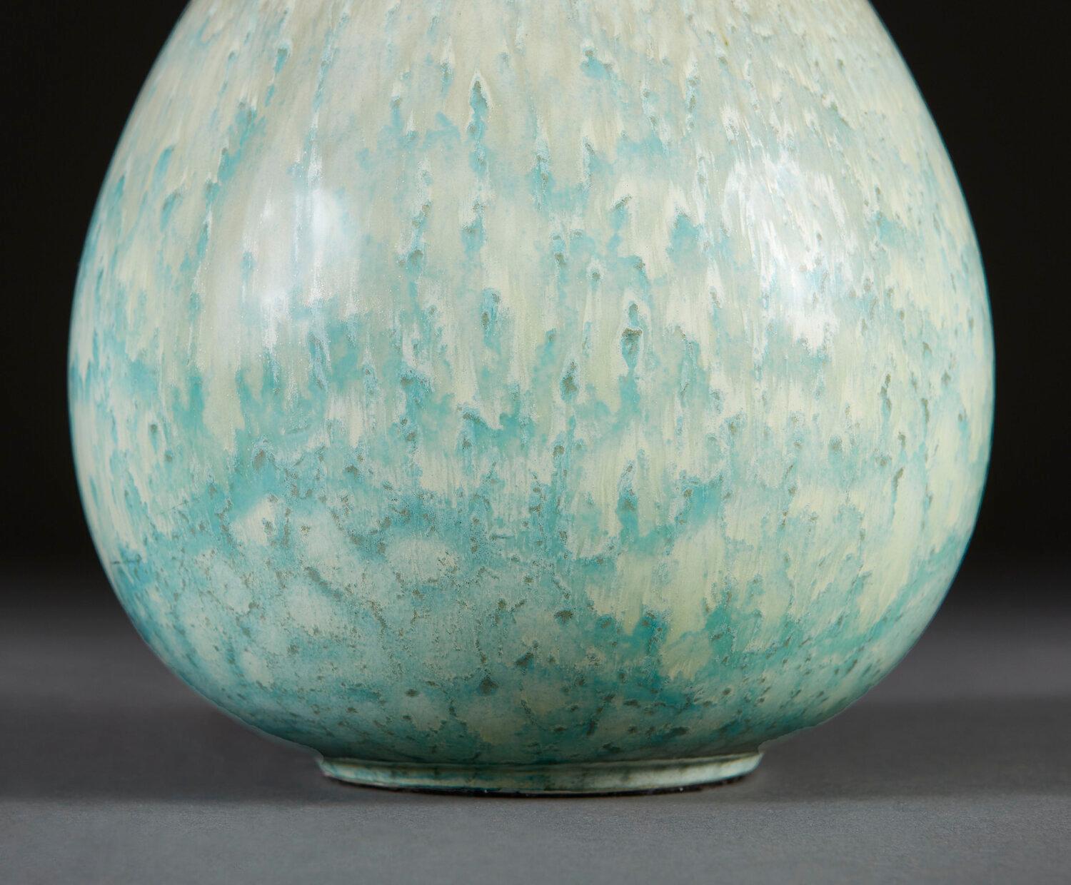 1970s French Studio Pottery Bottle Vase as a Table Lamp In Good Condition In London, GB