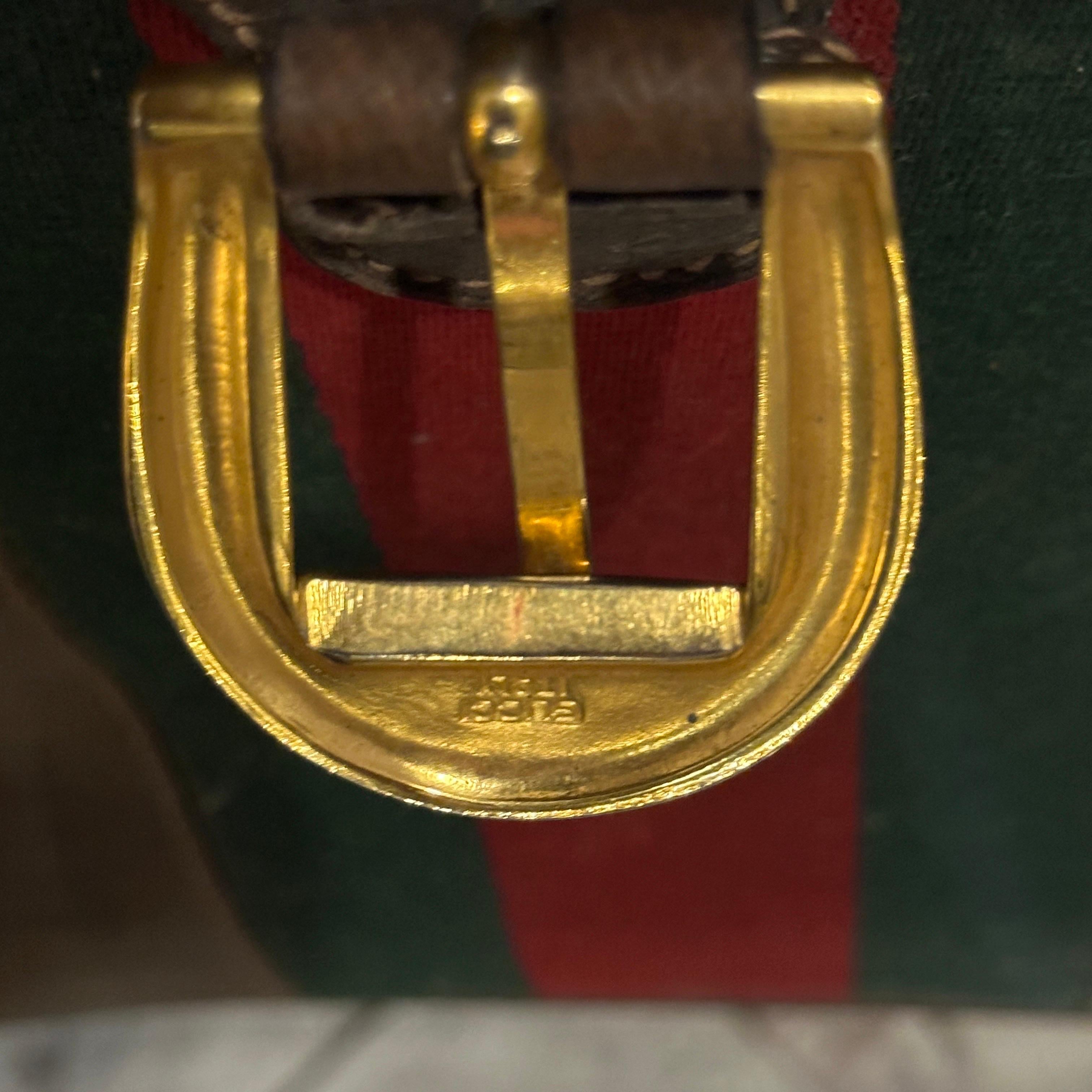 A 1970s Iconic brown Leather Gucci Suitcase For Sale 8