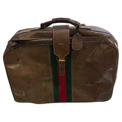 A 1970s Iconic brown Leather Gucci Suitcase