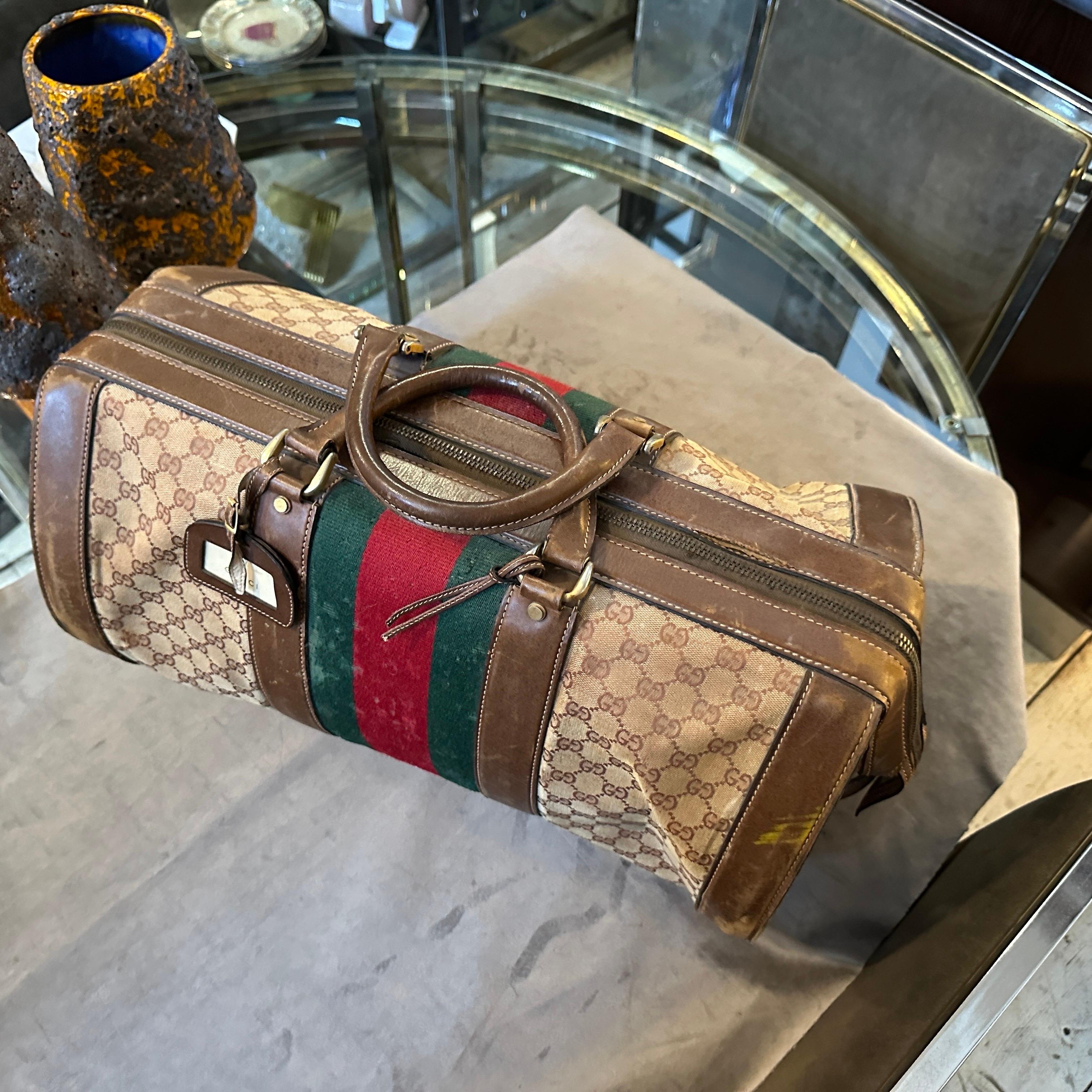 A 1970s Iconic GG Monogram Bowling Bag by Gucci For Sale 1