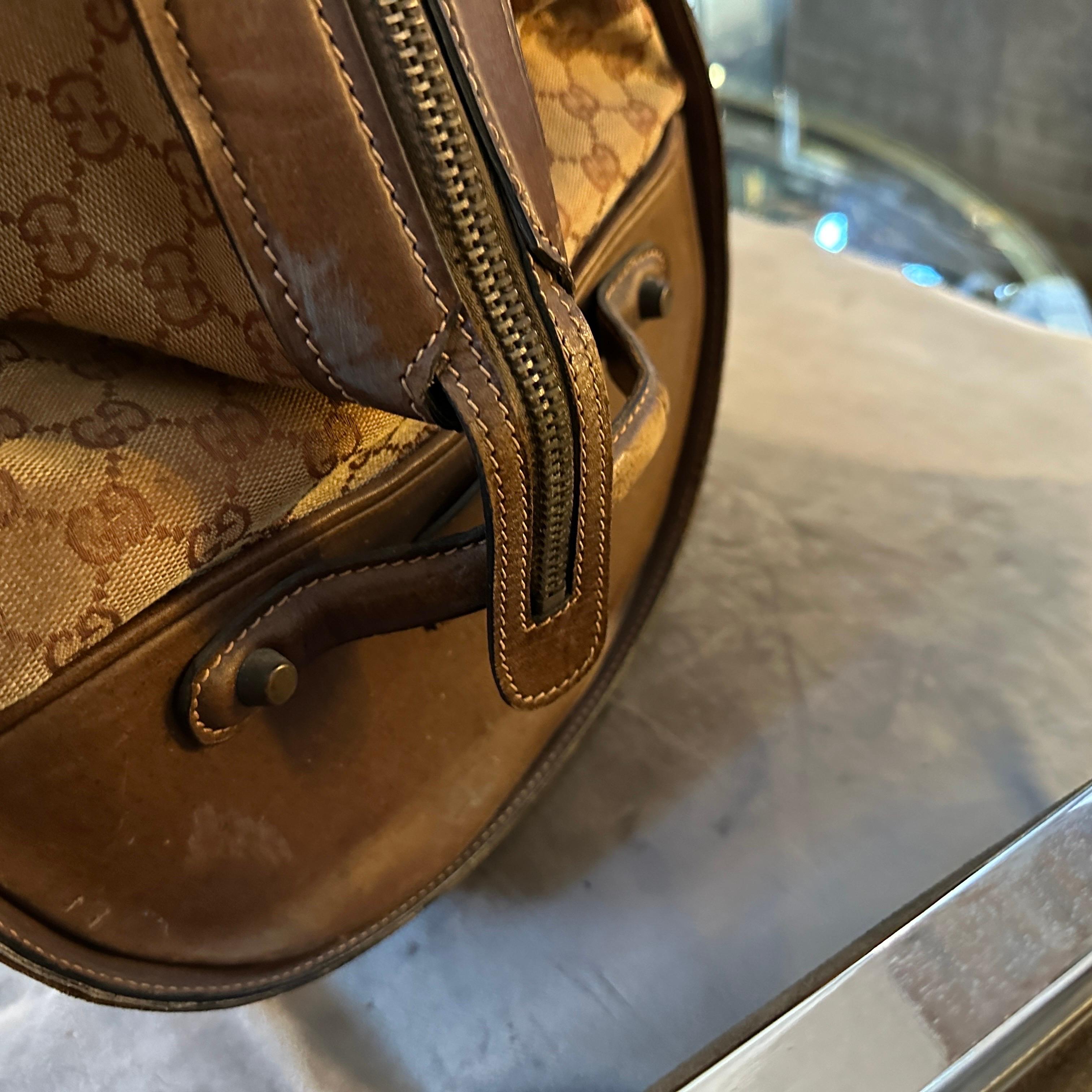 A 1970s Iconic GG Monogram Bowling Bag by Gucci For Sale 4