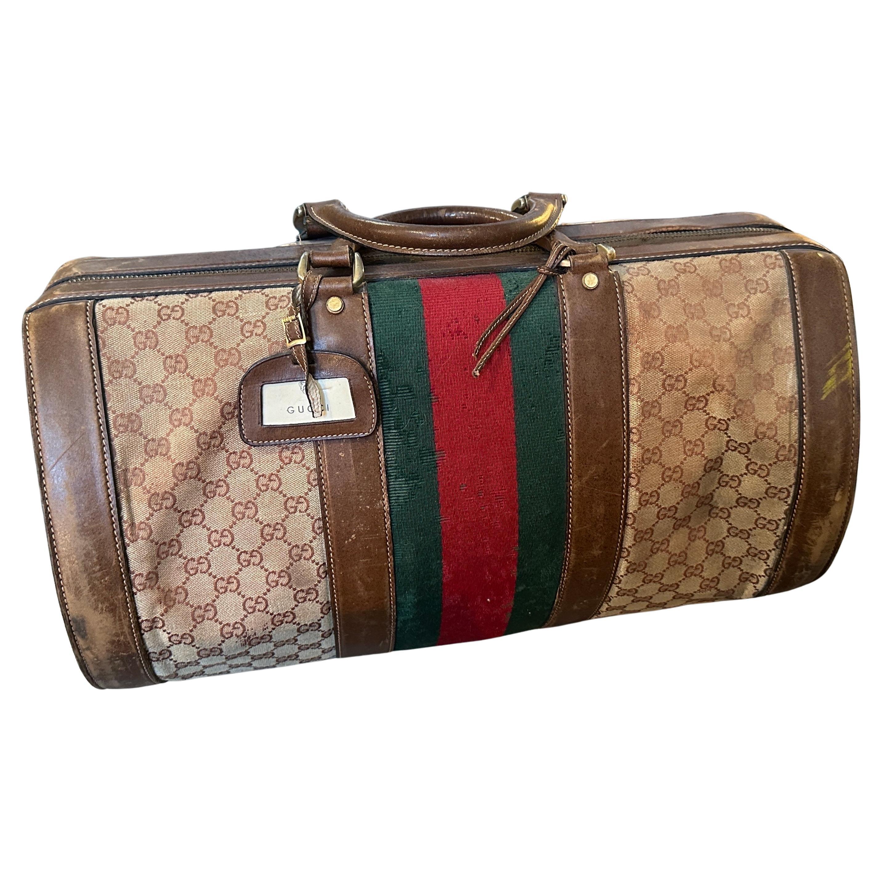 A 1970s Iconic GG Monogram Bowling Bag by Gucci For Sale