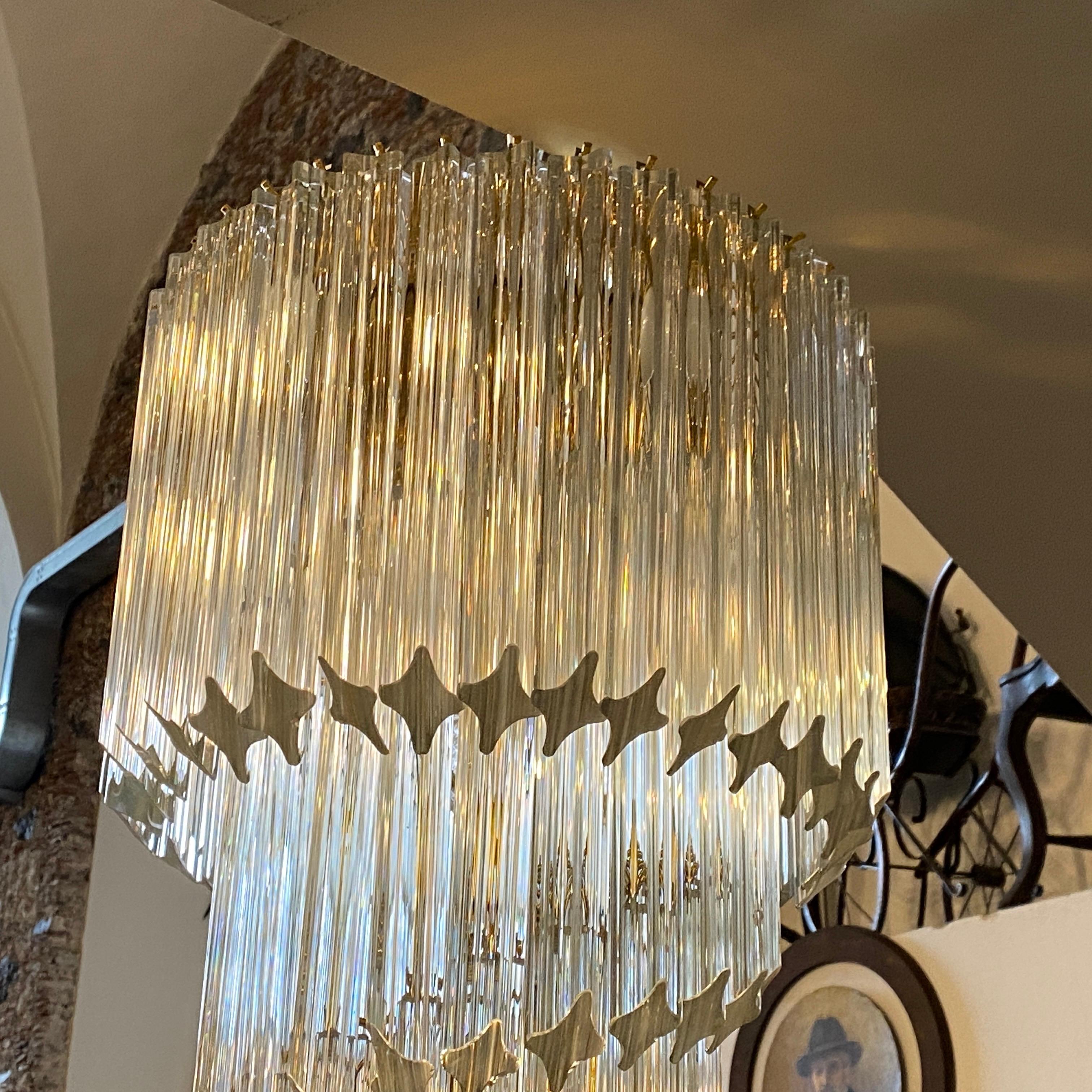 1970s Mid-Century Modern Spiral Murano Glass Chandelier by Venini 6