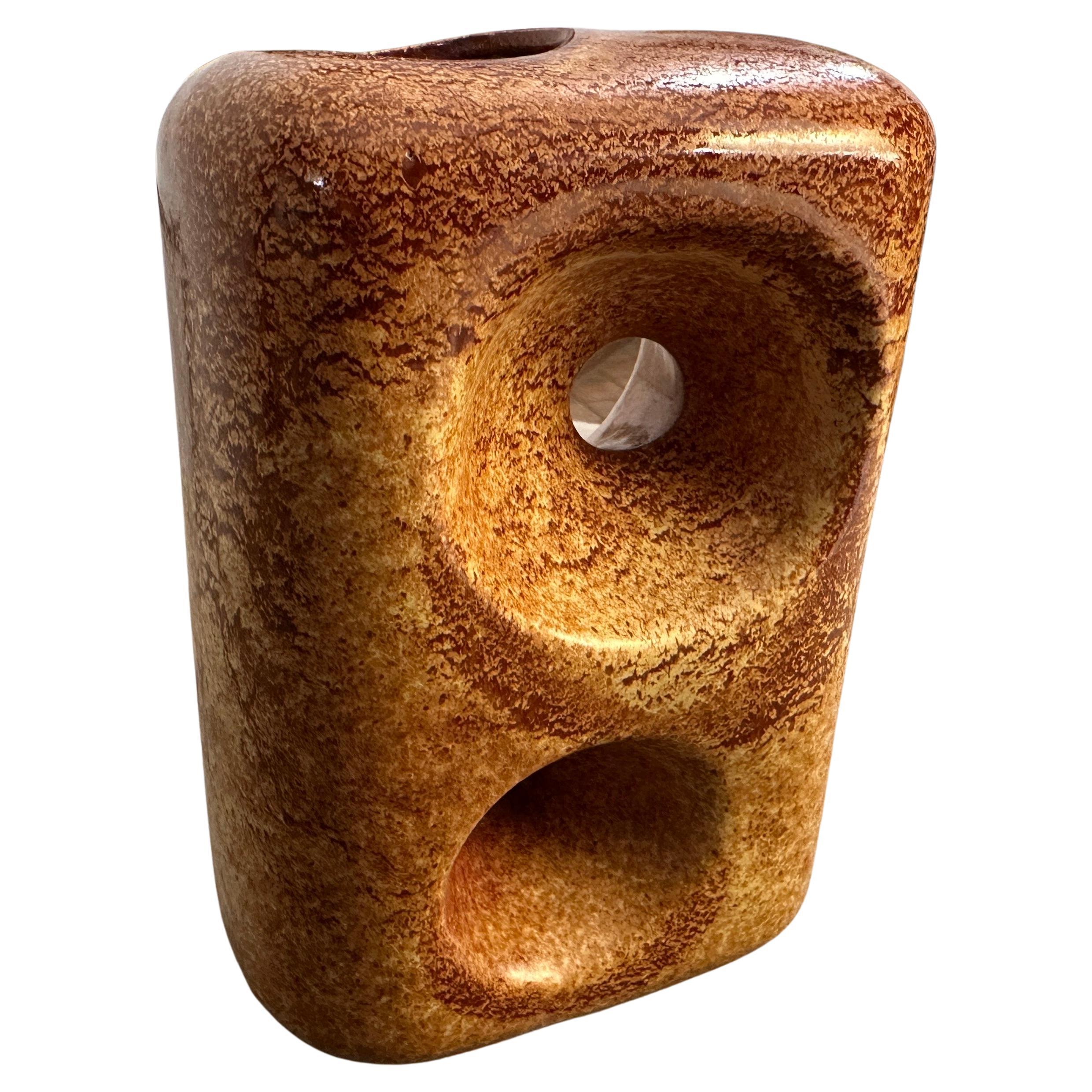 Modernistische italienische Keramikvase von Bertoncello aus den 1970er Jahren