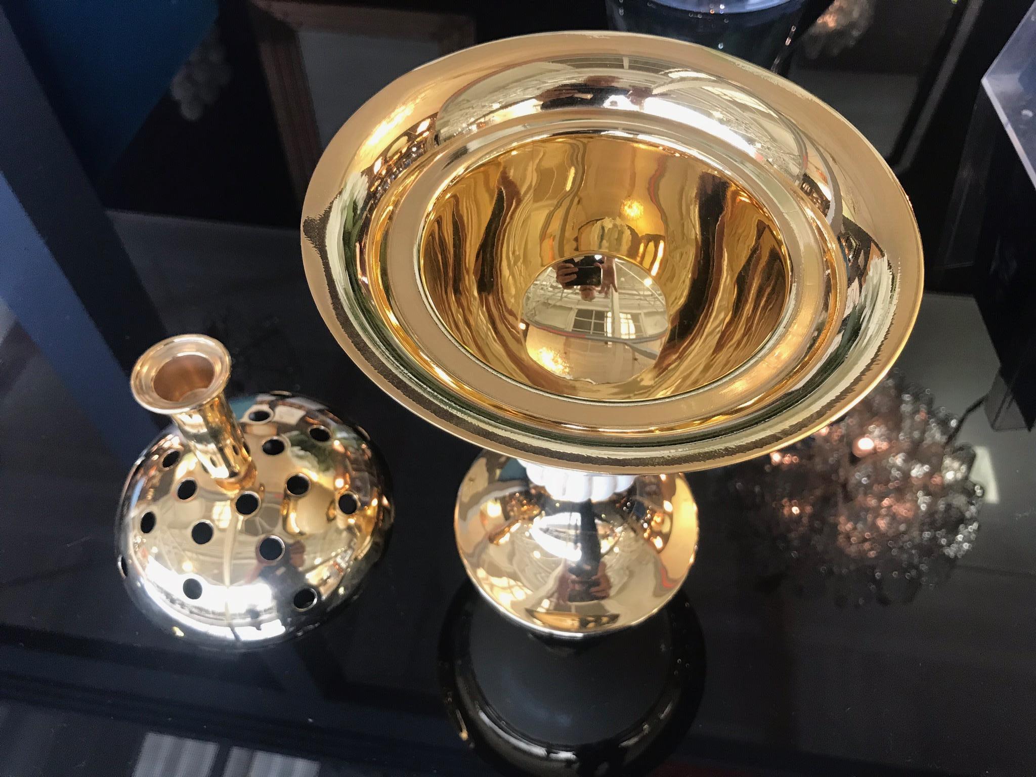 1970s Potpourri Holder in Gilt Metal with Real Ostrich Egg by Christian Dior 5