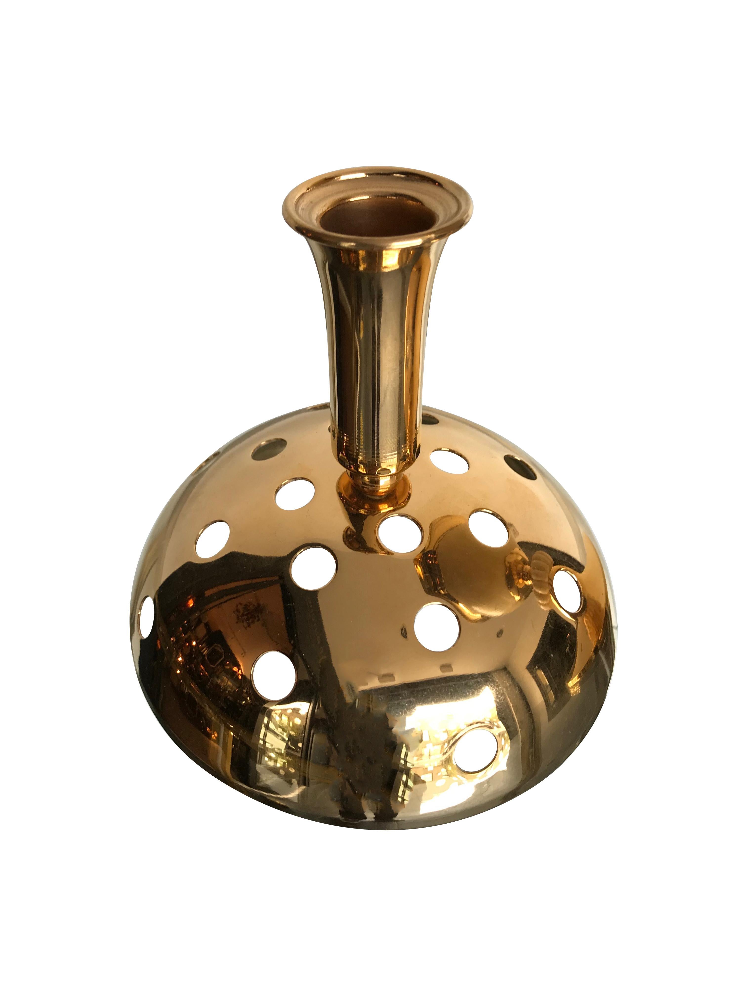 French 1970s Potpourri Holder in Gilt Metal with Real Ostrich Egg by Christian Dior