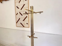 A 1970's Renato Zevi Brass Plated & Marble Coat Stand