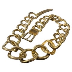A 1970s Vintage Brass Statement Chain Italian Belt