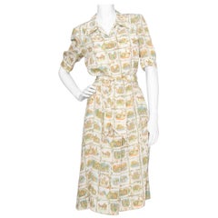 A 1970s Vintage Hermès Silk Day Dress