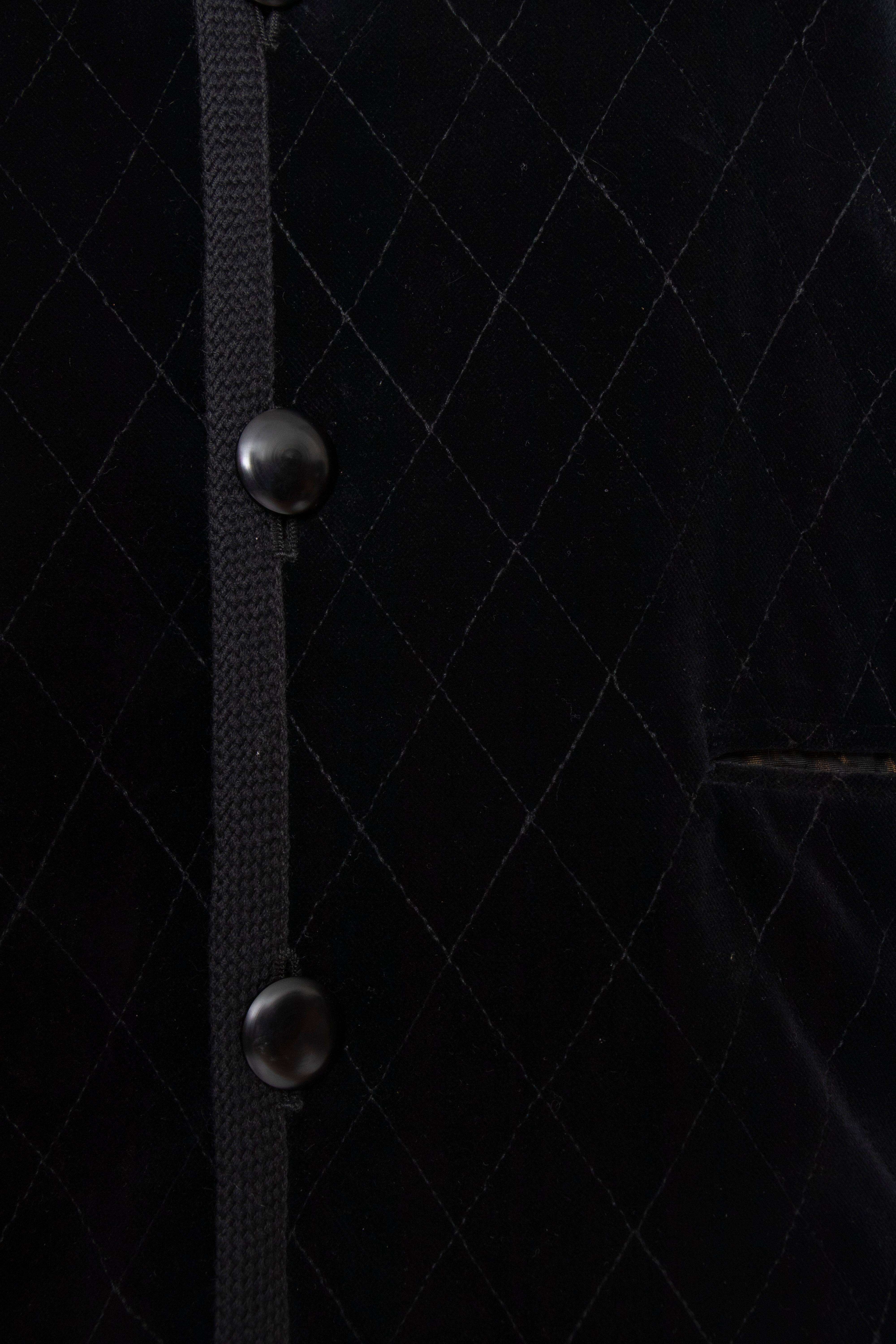 A 1970s Vintage Quilted Yves Saint Laurent Rive Gauche Velvet Jacket 2