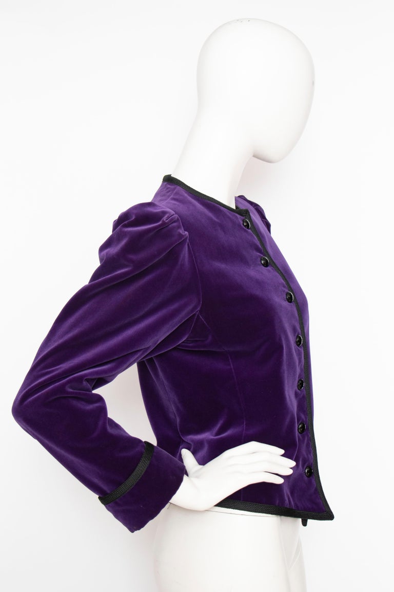 1993 Yves Saint Laurent Rive Gauche Velvet Jacket