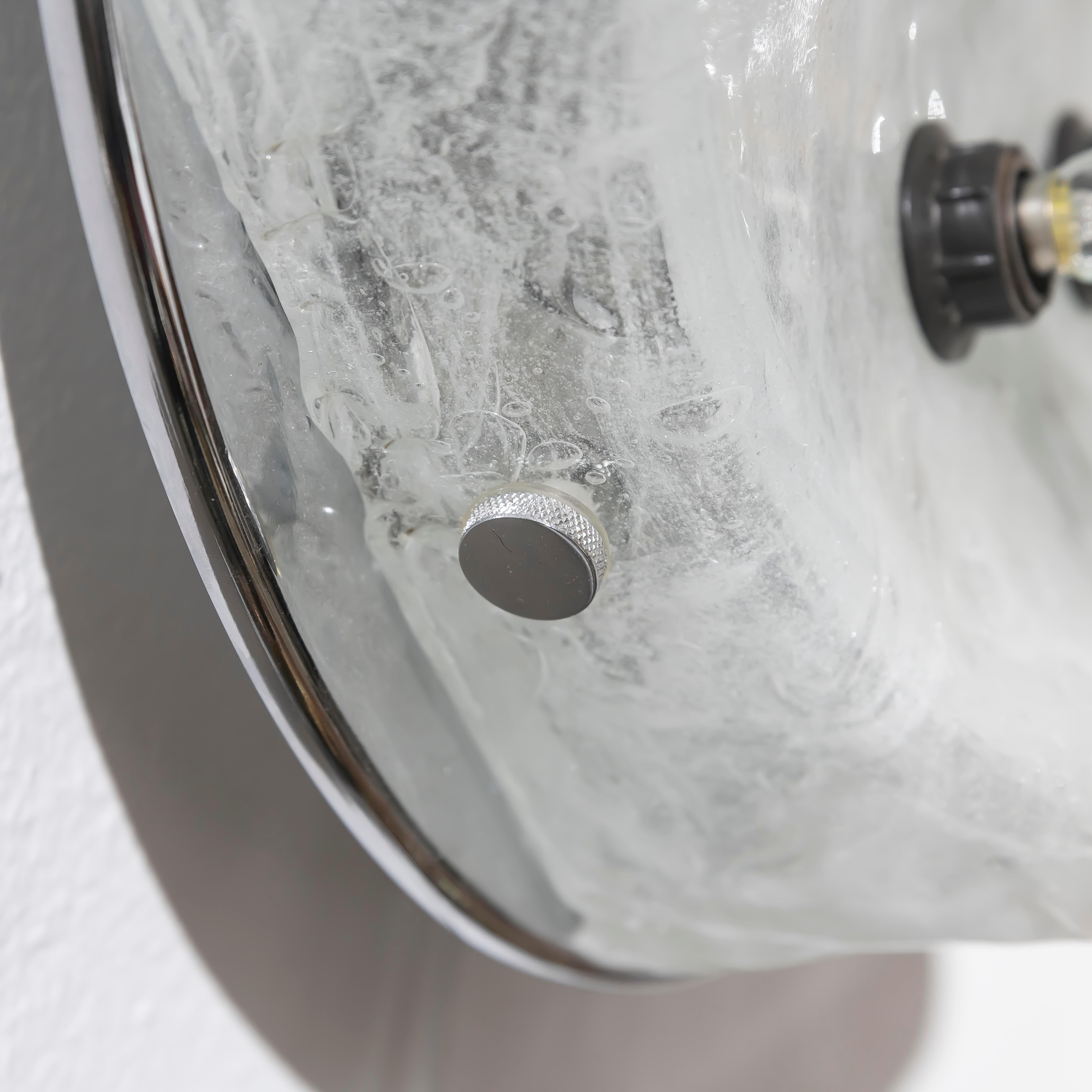 A 1970 XL Opalescent  ICEBERG Lampe murale/plancher en verre de Murano en vente 3