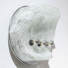 A 1970s XL Opalescent  ICEBERG Murano Glass Floor/wall Lamp