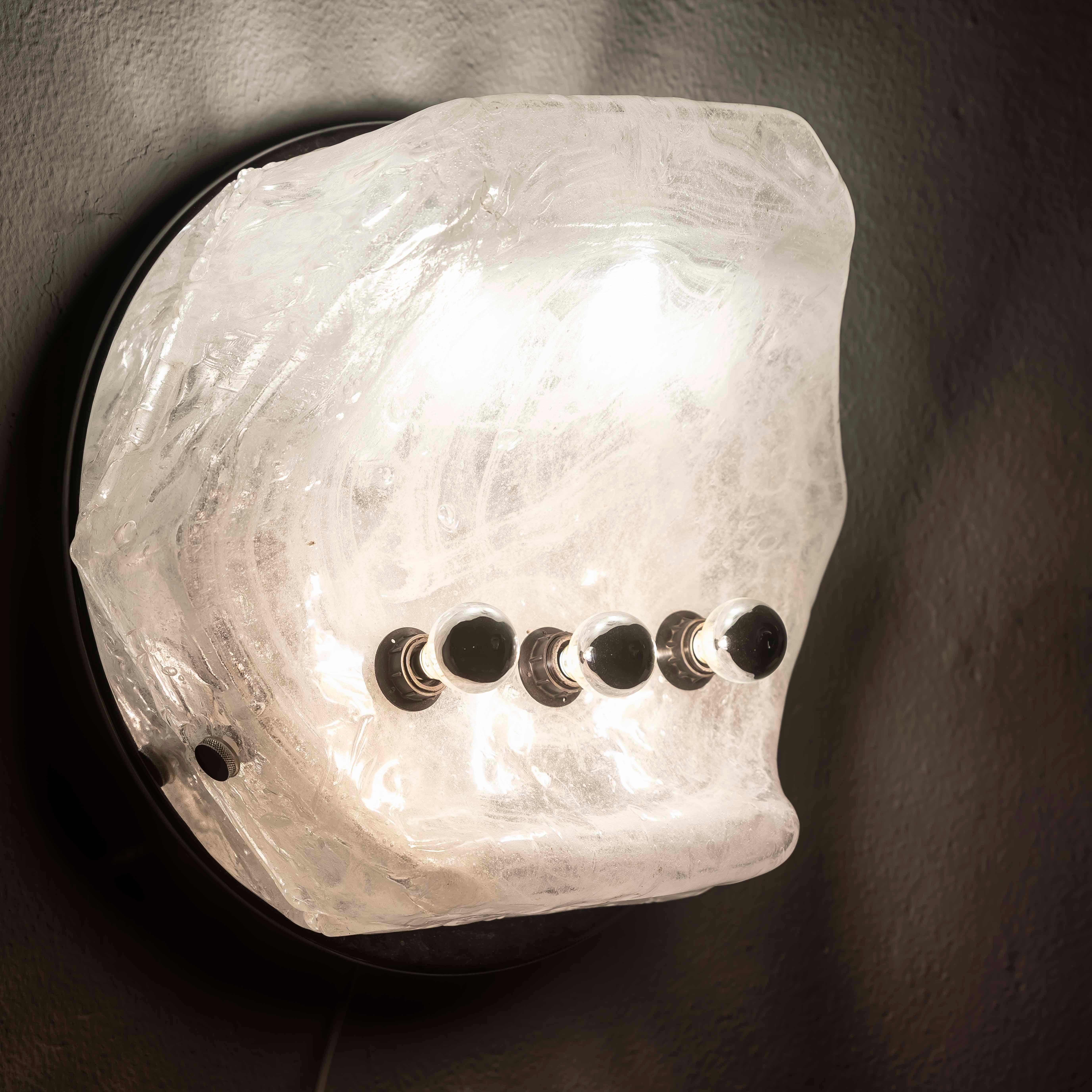 A 1970 XL Opalescent  ICEBERG Lampe murale/plancher en verre de Murano Bon état - En vente à BARCELONA, ES