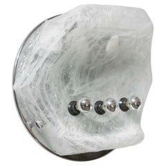 A 1970s XL Opalescent  ICEBERG Murano Glass Floor/wall Lamp