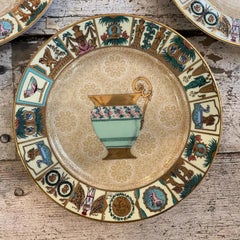 A 1980s Amazing Set of Four Porcelain Italian Mural Plates by Gucci