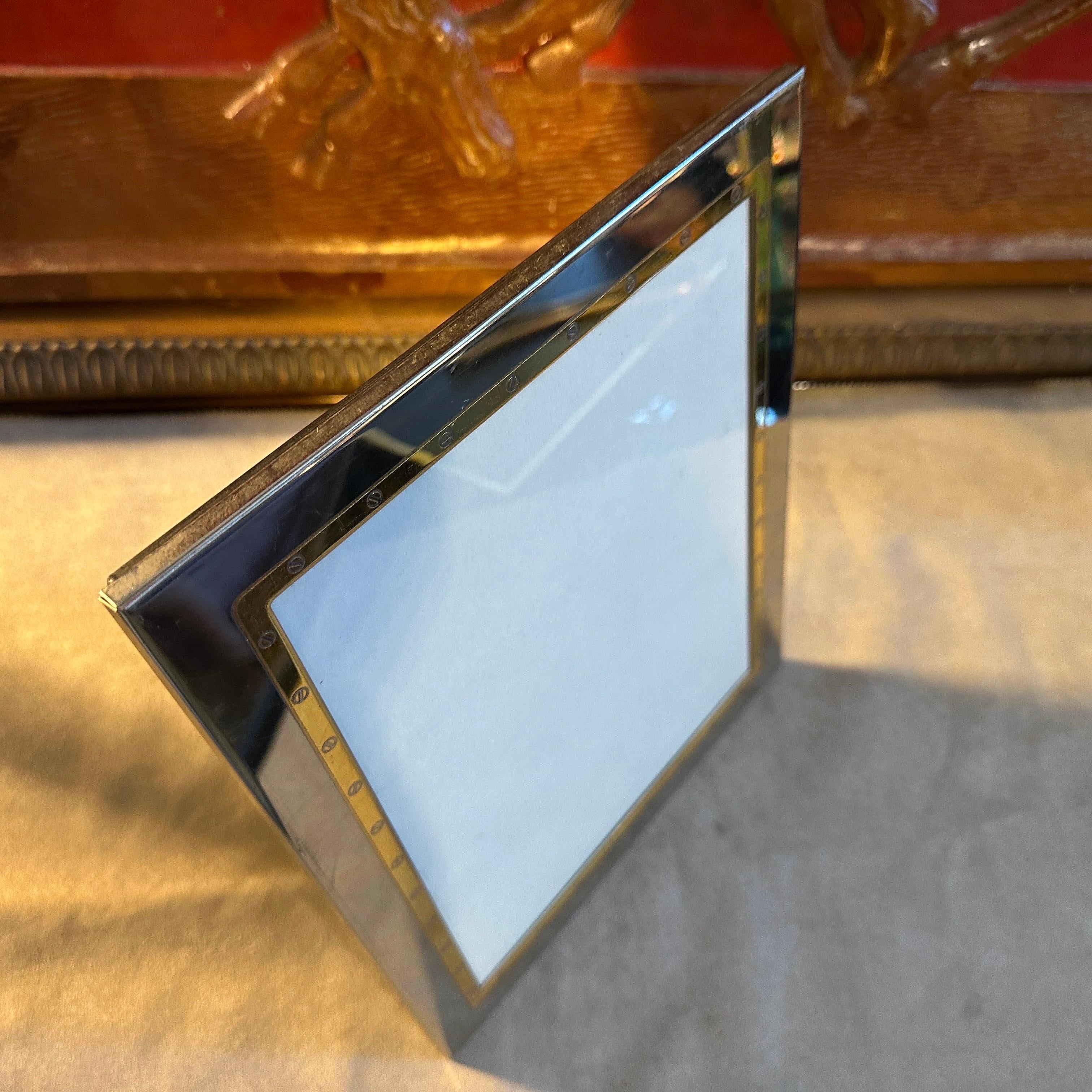 Silver Plate A 1980s Elegant Italian Picture Frame in the style of Gucci Home For Sale