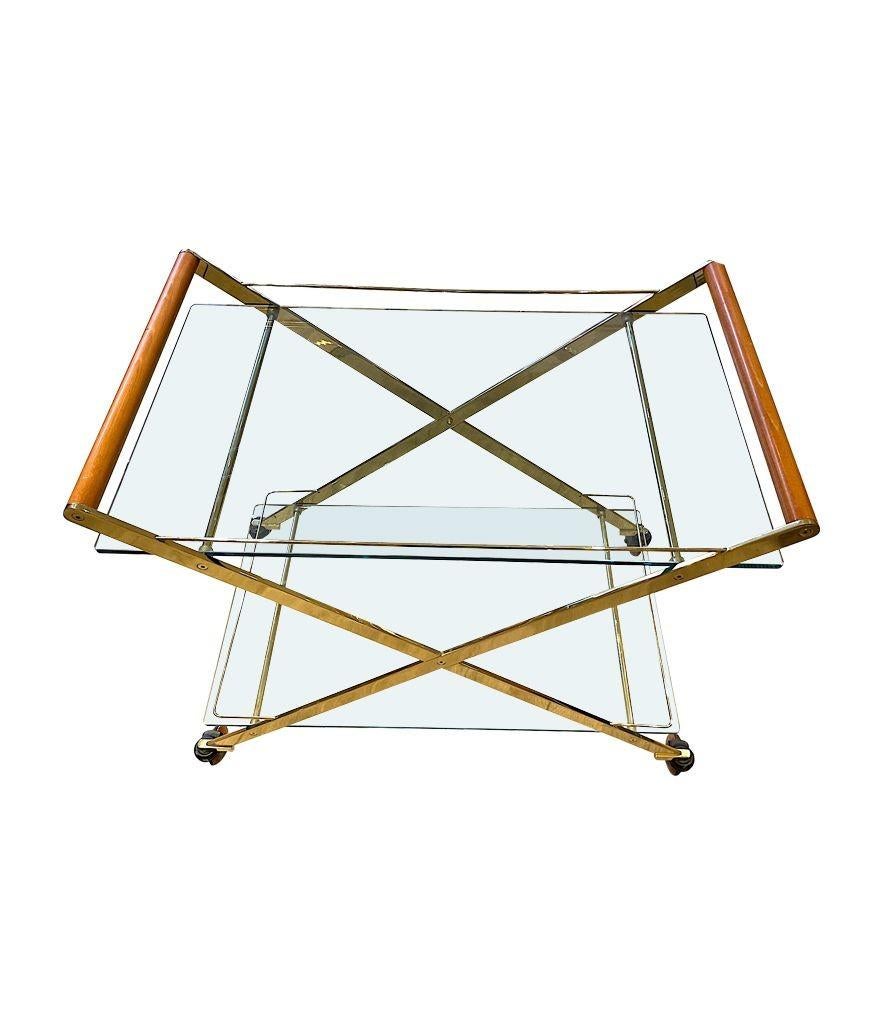 Ein Gallotti & Radice Mister Barwagen aus Messing und Kirsche aus den 1980er Jahren. im Zustand „Gut“ im Angebot in London, GB