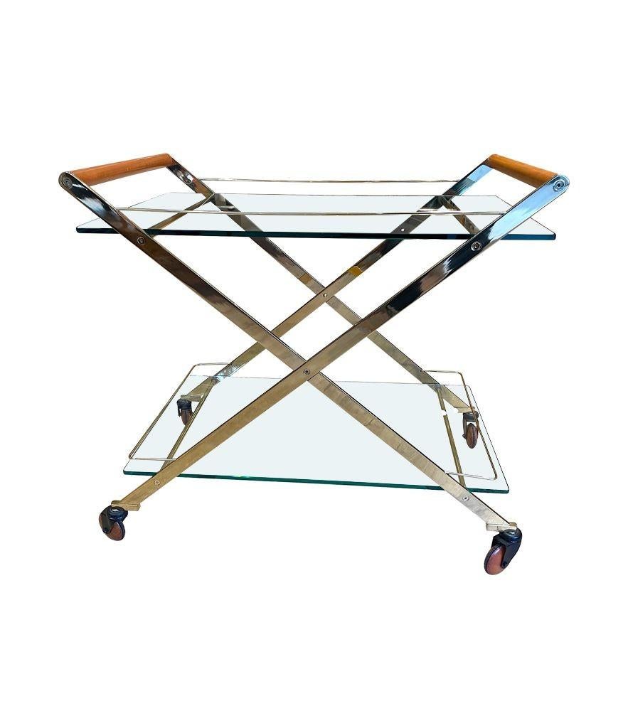 Ein Gallotti & Radice Mister Barwagen aus Messing und Kirsche aus den 1980er Jahren. im Angebot 2