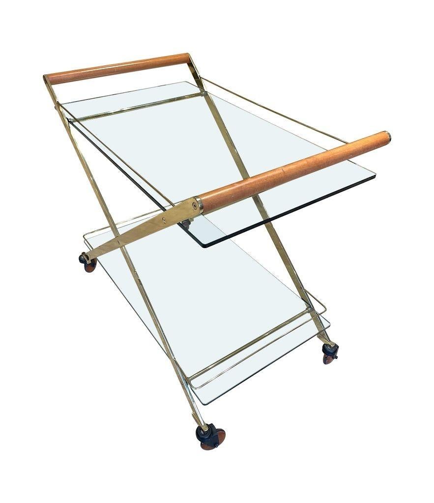 Ein Gallotti & Radice Mister Barwagen aus Messing und Kirsche aus den 1980er Jahren. im Angebot 3