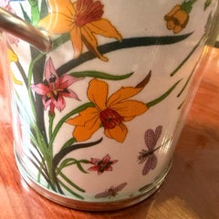 A 1980s Iconic Silver Plate and Flora Fabric Wine Cooler by Gucci