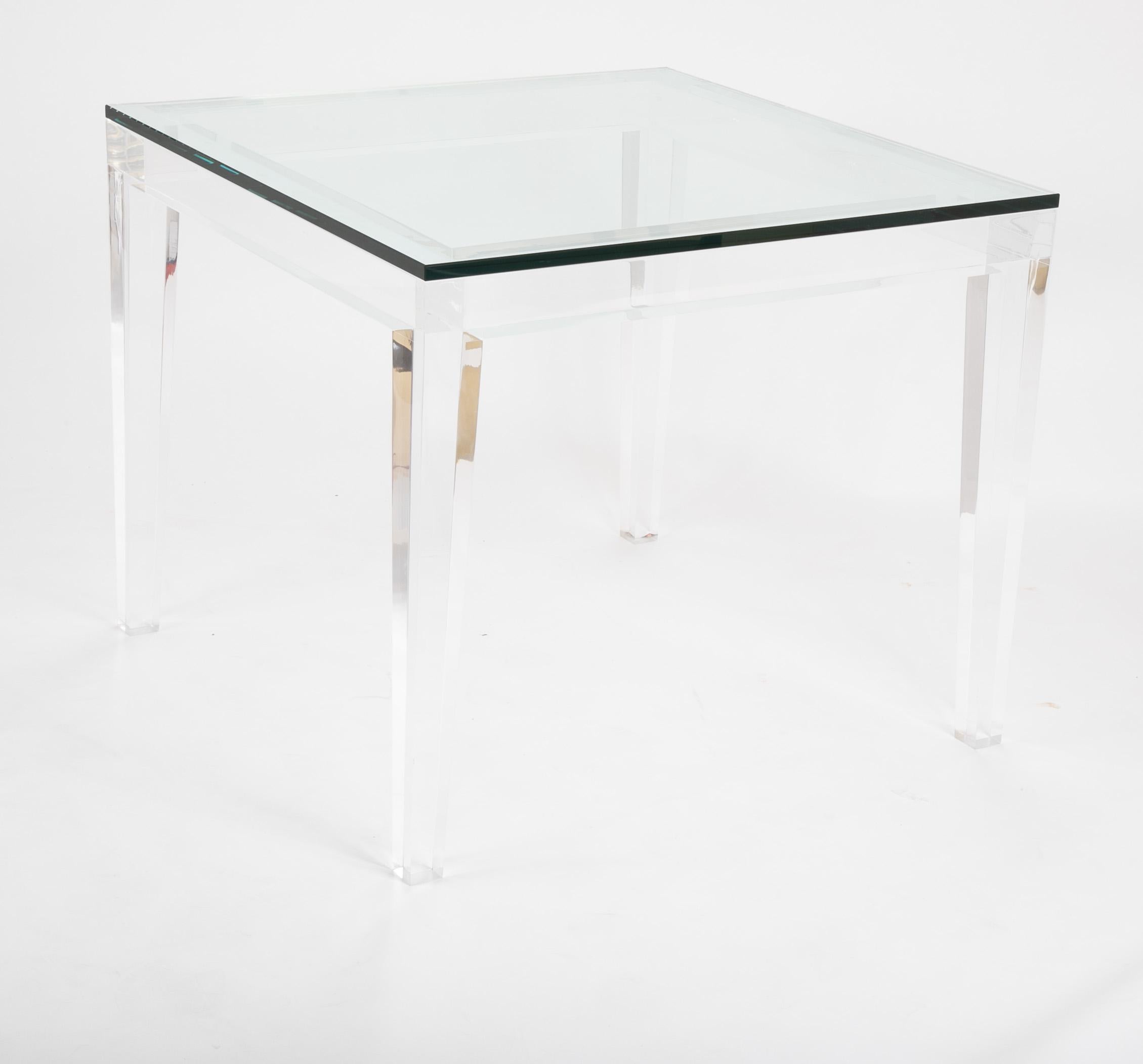 1980s Lucite Games Table in the Manner of Karl Springer 1