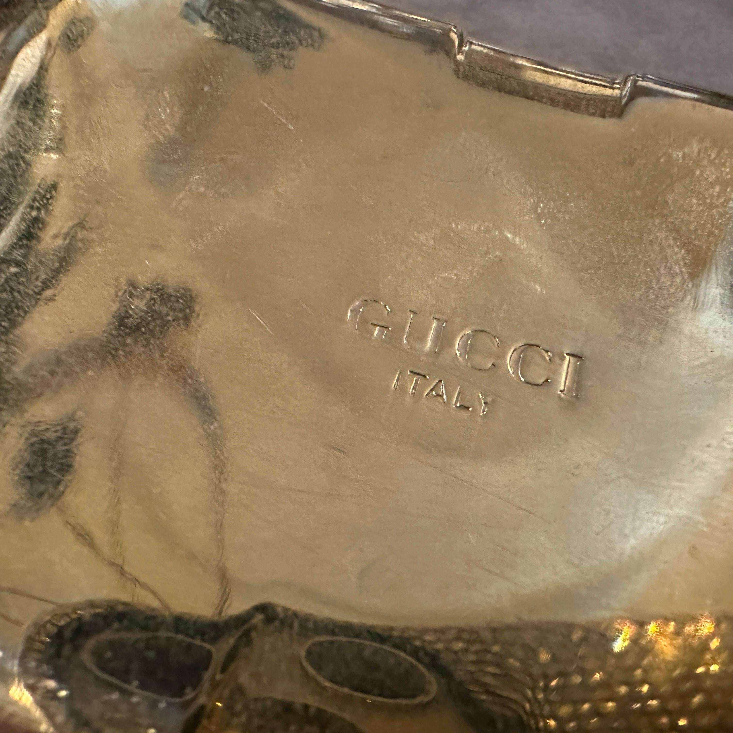 A 1980s Modern Gilt Brass and Lacquer Luxury Box by Gucci For Sale 6