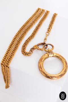 A 1980s Vintage Chanel Magnifying Glass Sautoir Necklace