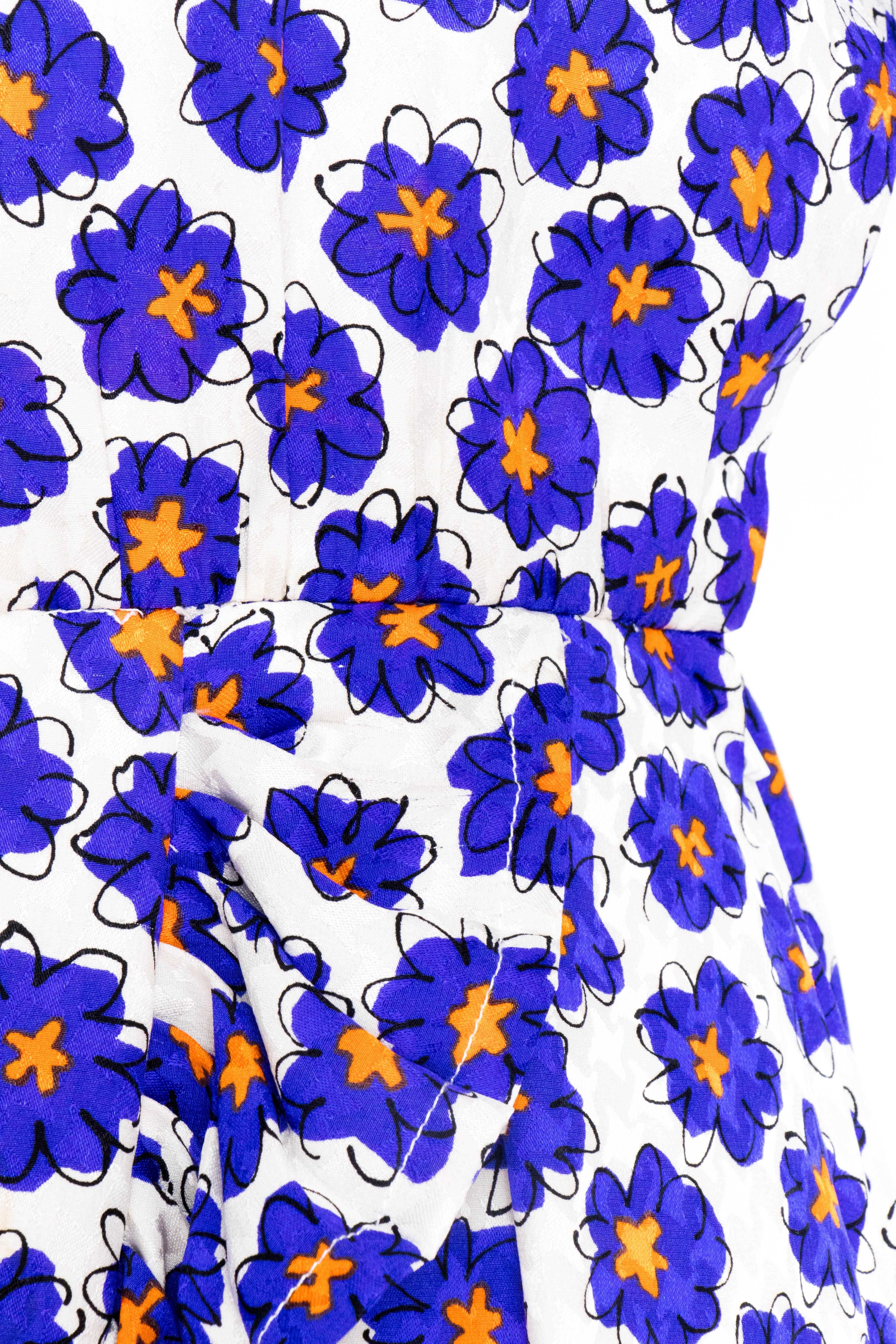 A 1980s Vintage Givenchy Floral Silk Dress XS  3