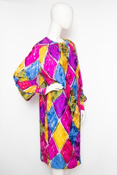 A 1980s Vintage Givenchy Jacquard Woven Silk Dress
