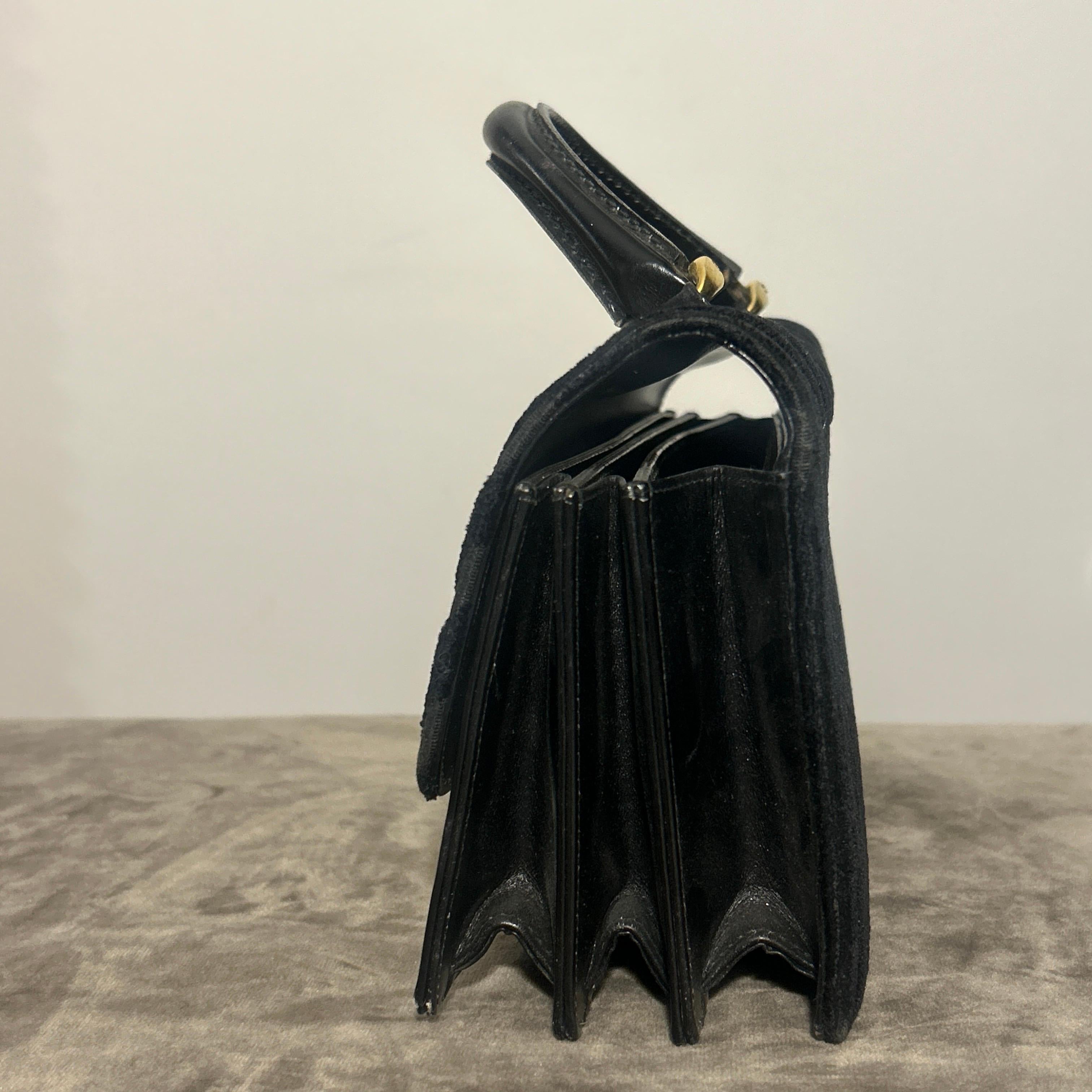 Black A 1980s Vintage Italian Evening Bag by Roberta di Camerino For Sale