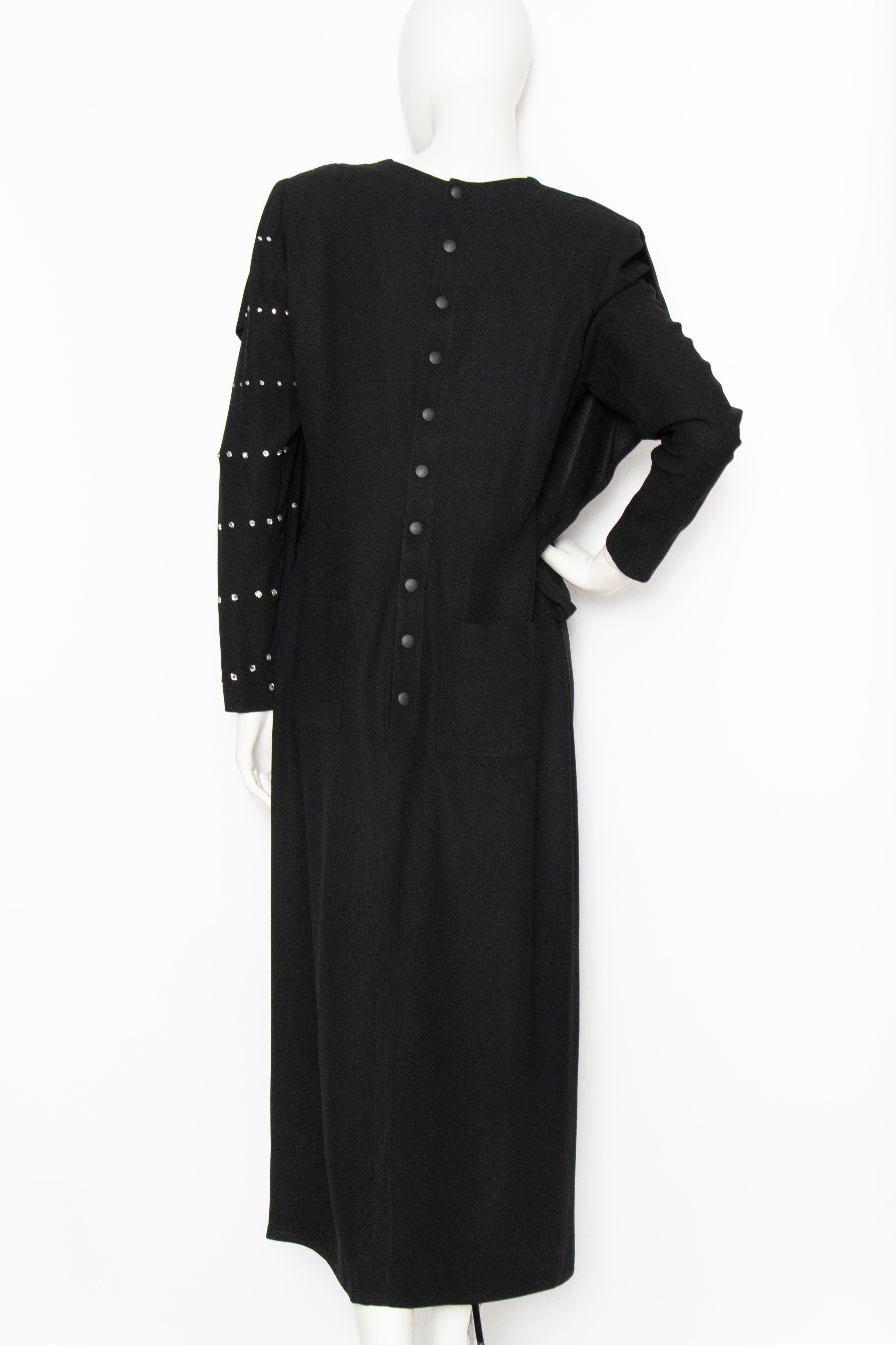 Women's or Men's A 1980s Vintage Sonia Rykiel Black Evening Dress  For Sale
