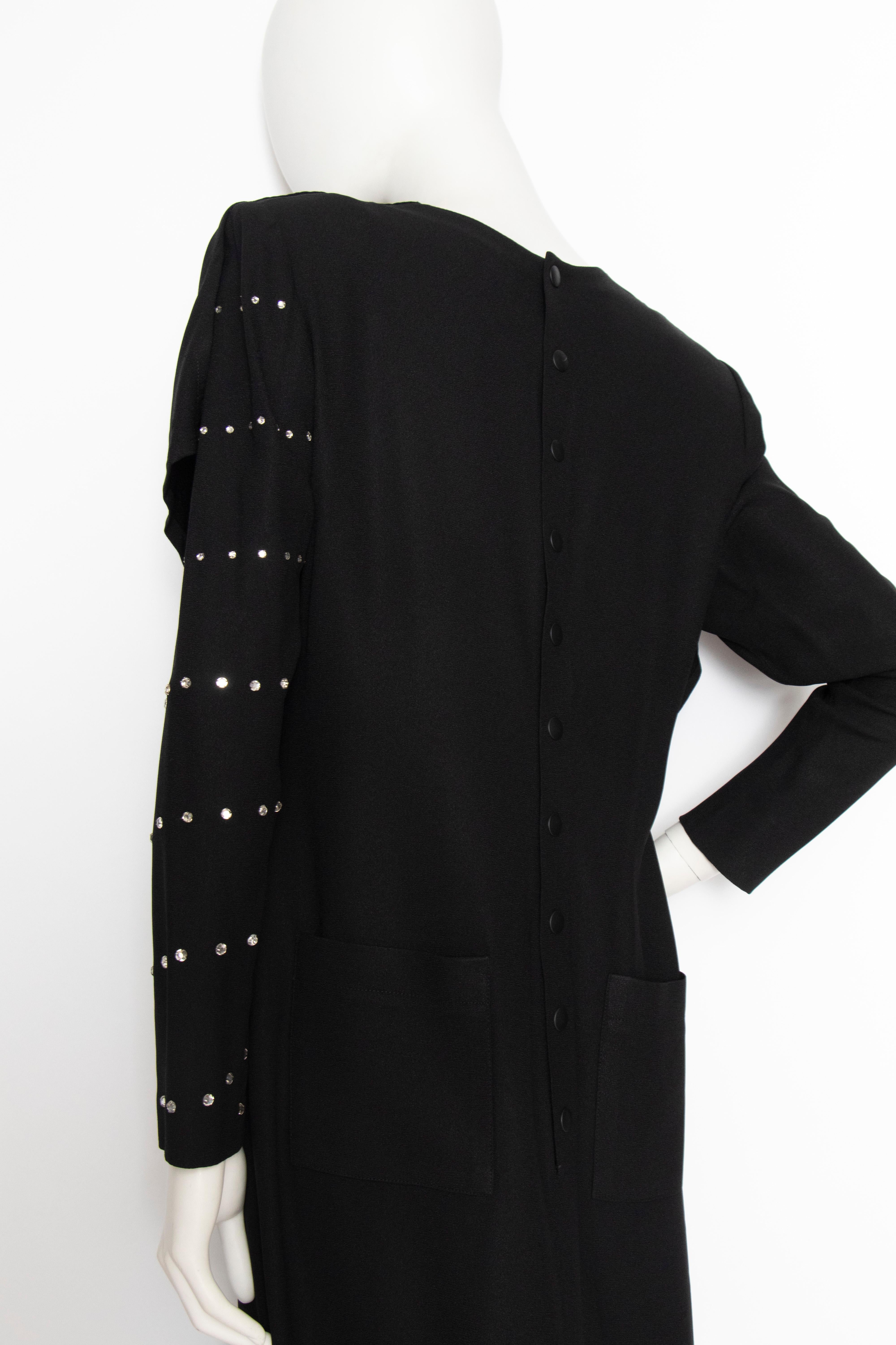 A 1980s Vintage Sonia Rykiel Black Evening Dress  For Sale 1