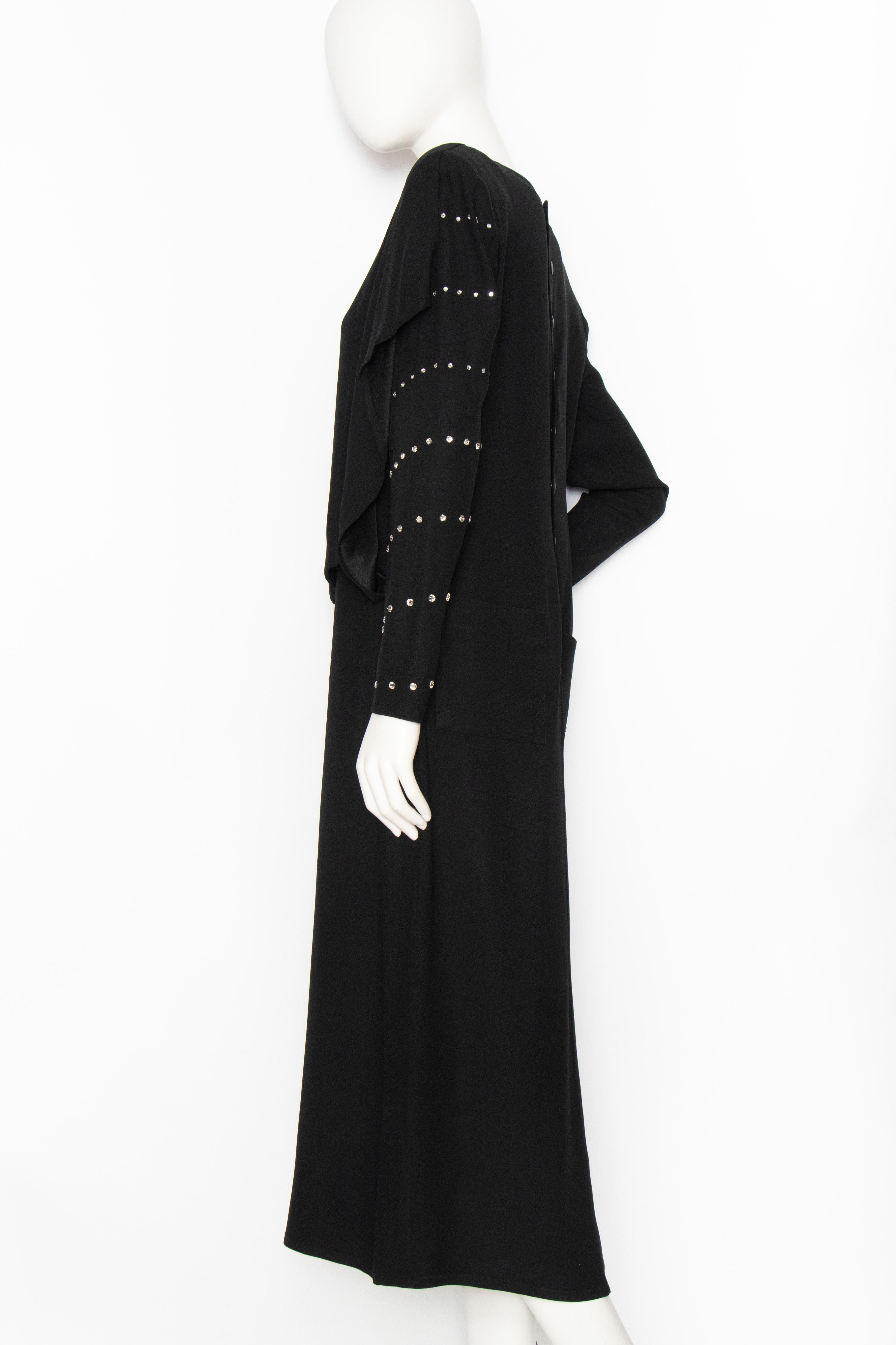 A 1980s Vintage Sonia Rykiel Black Evening Dress  For Sale 2