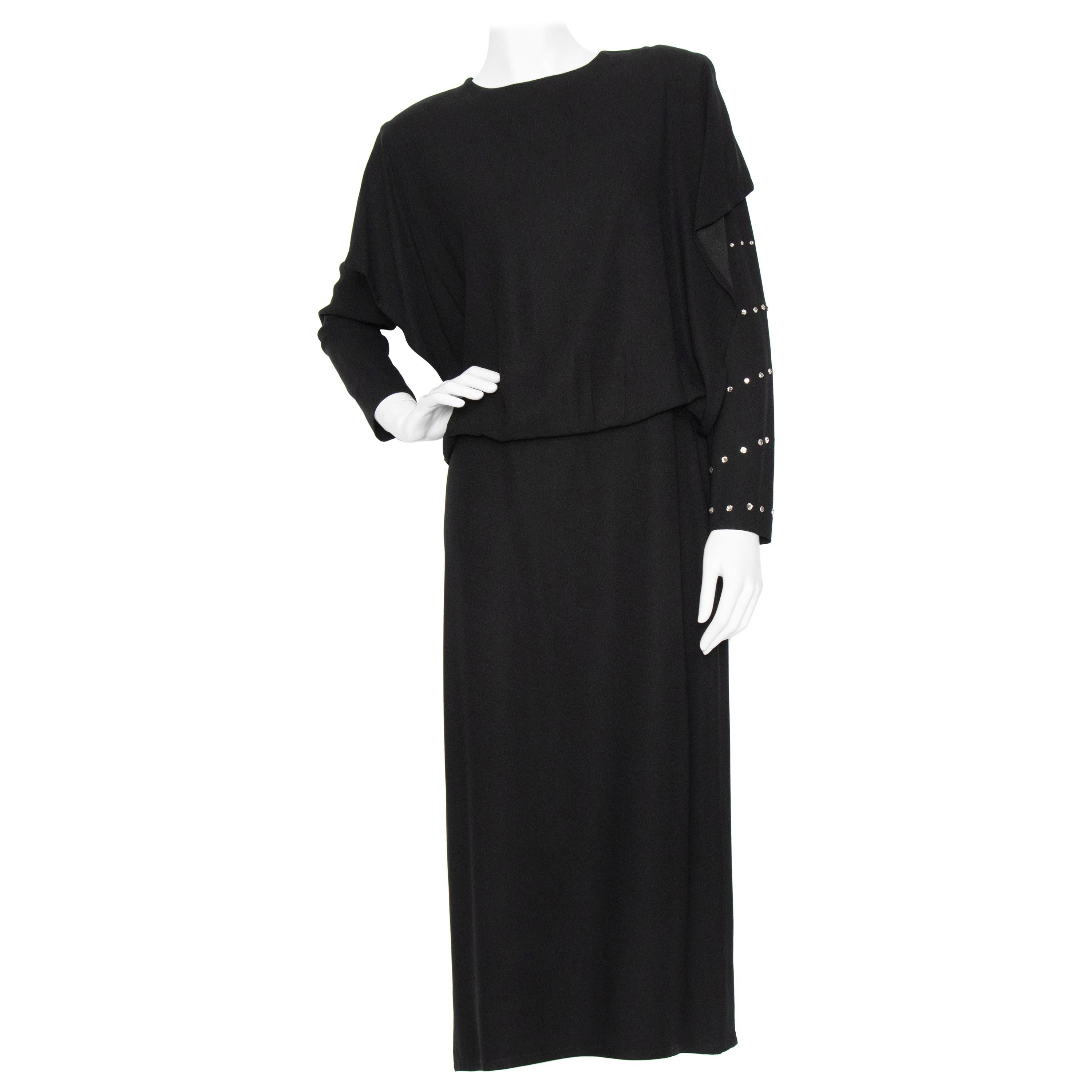 A 1980s Vintage Sonia Rykiel Black Evening Dress  For Sale