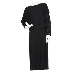 A 1980s Vintage Sonia Rykiel Black Evening Dress 