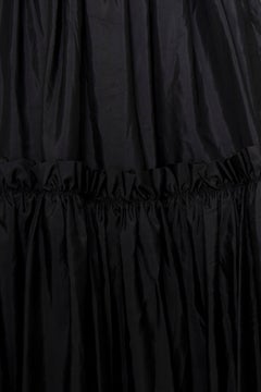 A 1980s Vintage Yves Saint Laurent Rive Gauche Black Silk Taffeta Skirt