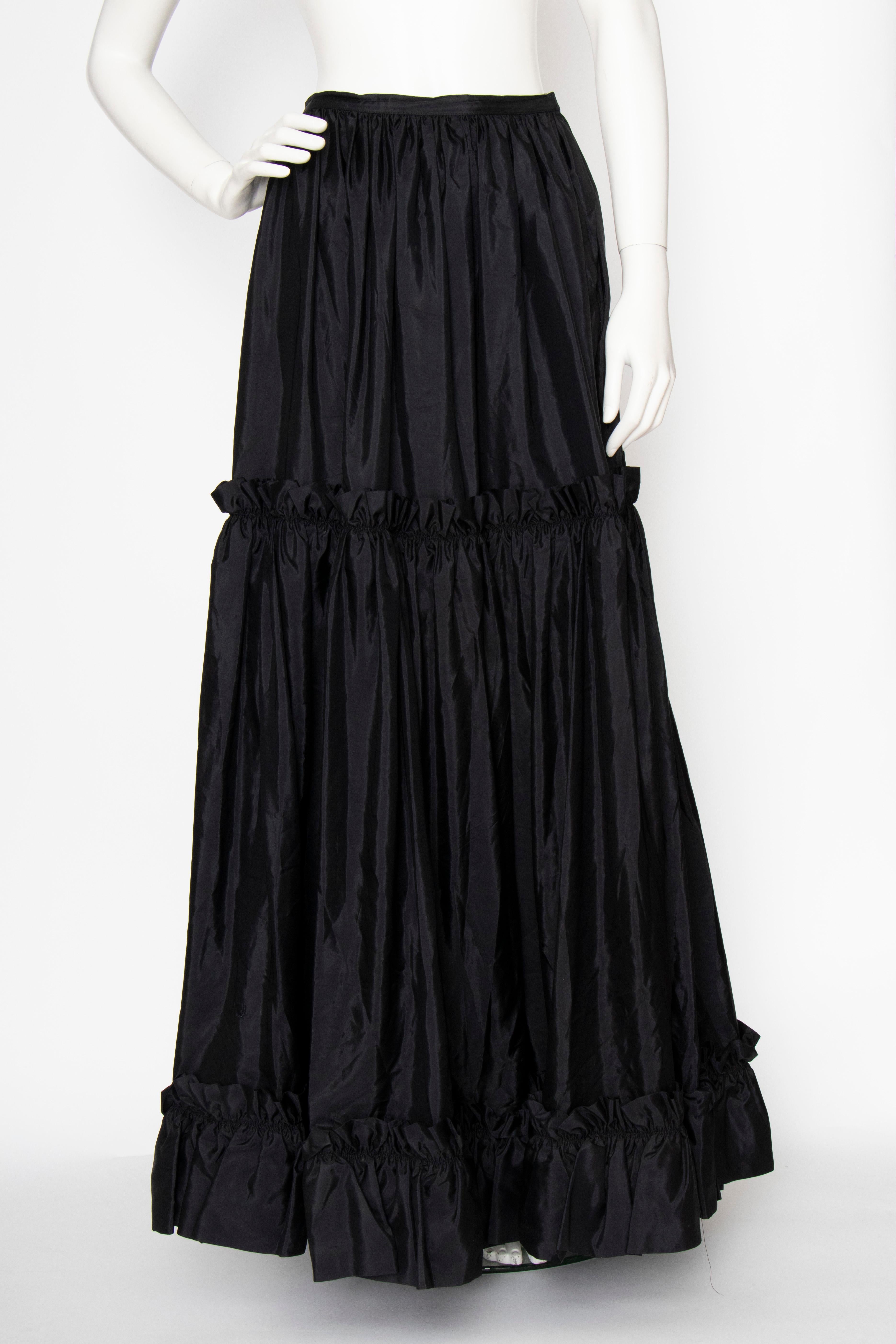 black broomstick skirt
