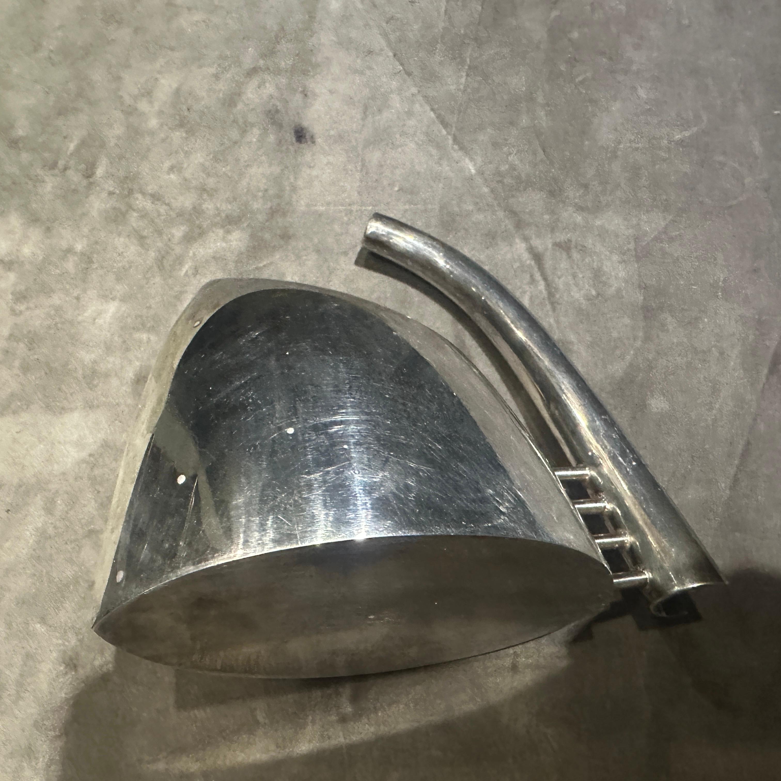 A 1989 Minimalist Silver Plated Fenice Milk Jug Designed by Lino Sabattini For Sale 5