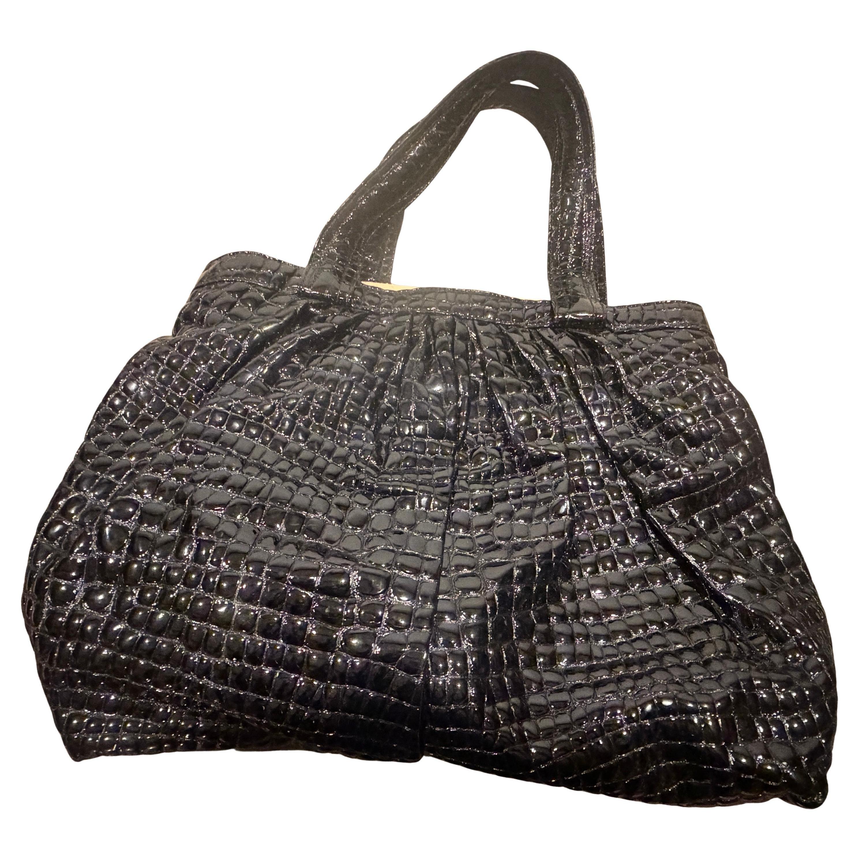 Un bolso de mano italiano de plástico negro del siglo XX de Giuseppe Zanotti en venta
