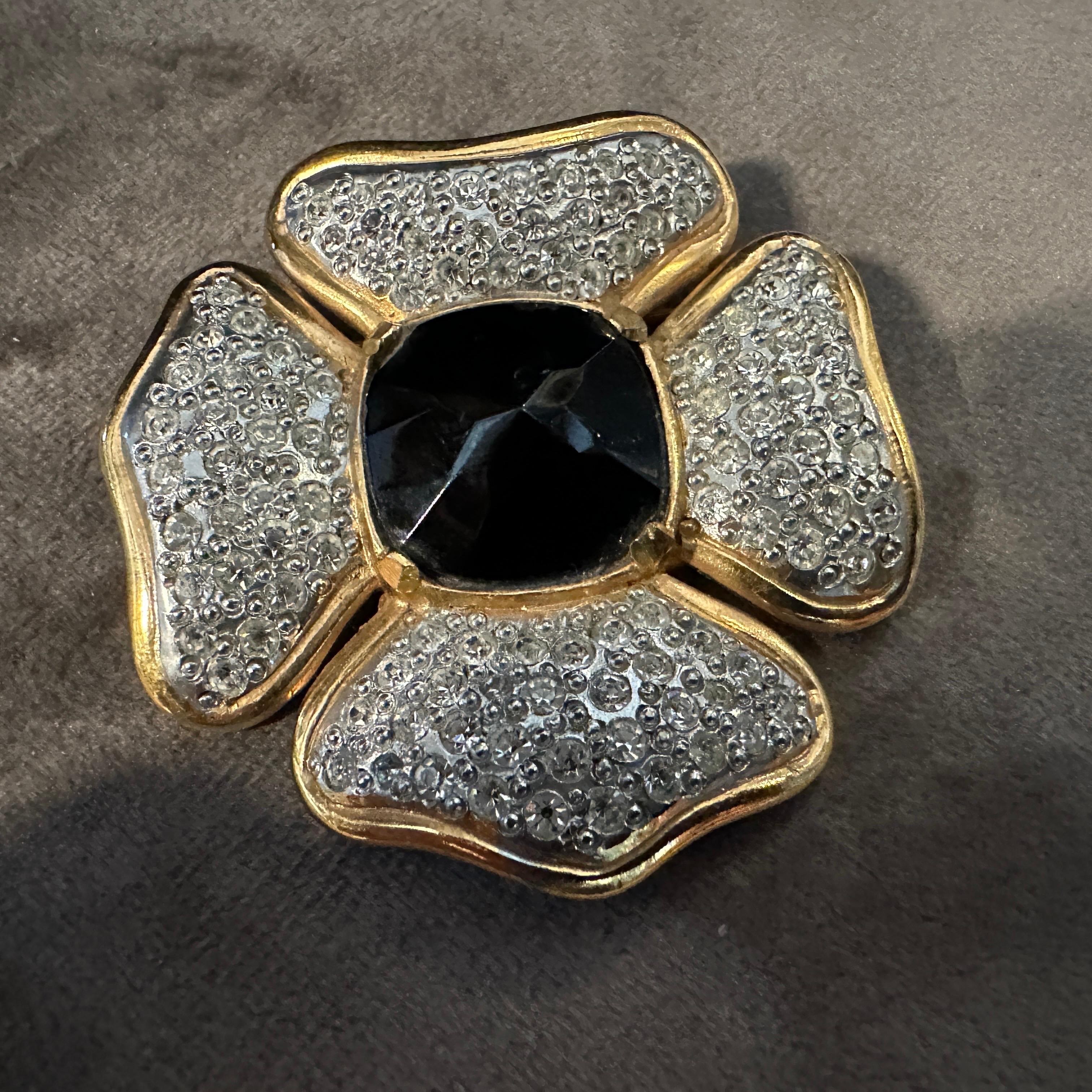 Retro A 1990s Costume Jewelry 1990s Valentino Garavani Flower Brooch