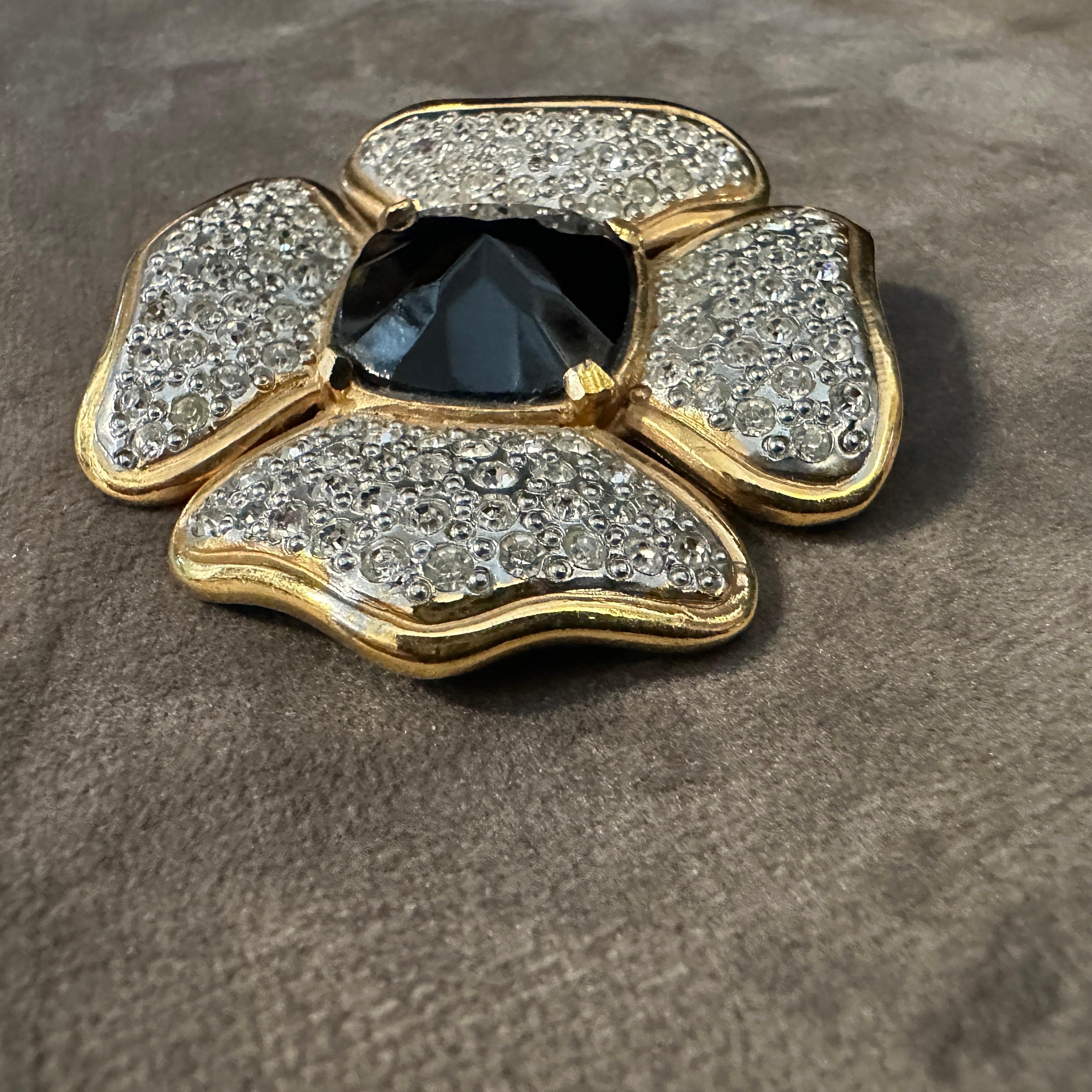 A 1990s Costume Jewelry 1990s Valentino Garavani Flower Brooch 1