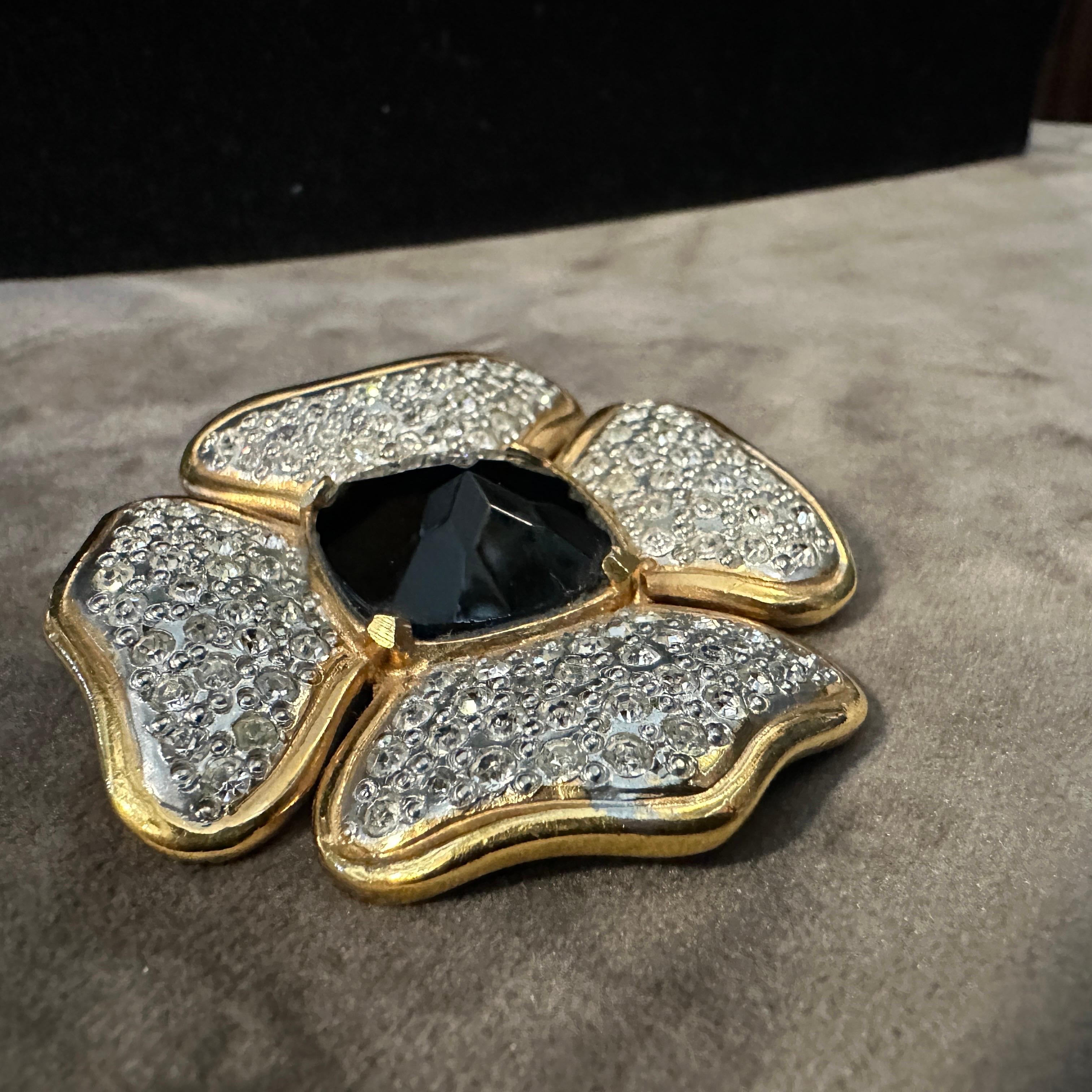 A 1990s Costume Jewelry 1990s Valentino Garavani Flower Brooch 2