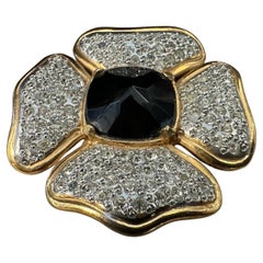 Vintage A 1990s Costume Jewelry 1990s Valentino Garavani Flower Brooch