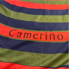 A 1990s Iconic Reb Blue and Green Scarf by Roberta di Camerino