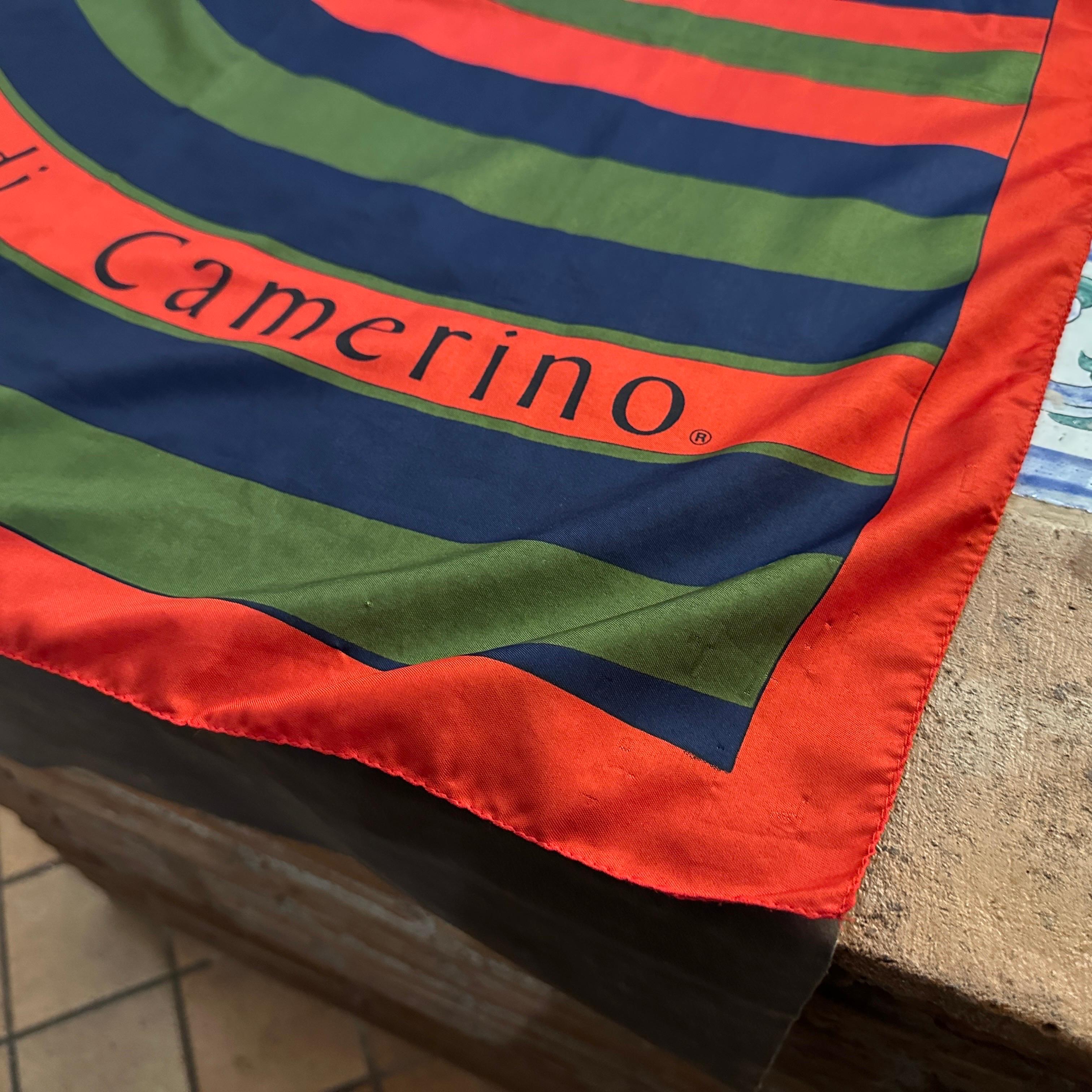 Ein ikonischer blauer und grüner Schal von Roberta di Camerino aus den 1990er Jahren (Schwarz) im Angebot