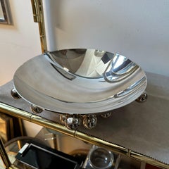 A 1990s Space Age Silver Plated Atomes Bowl By Richard Hutten for Christofle